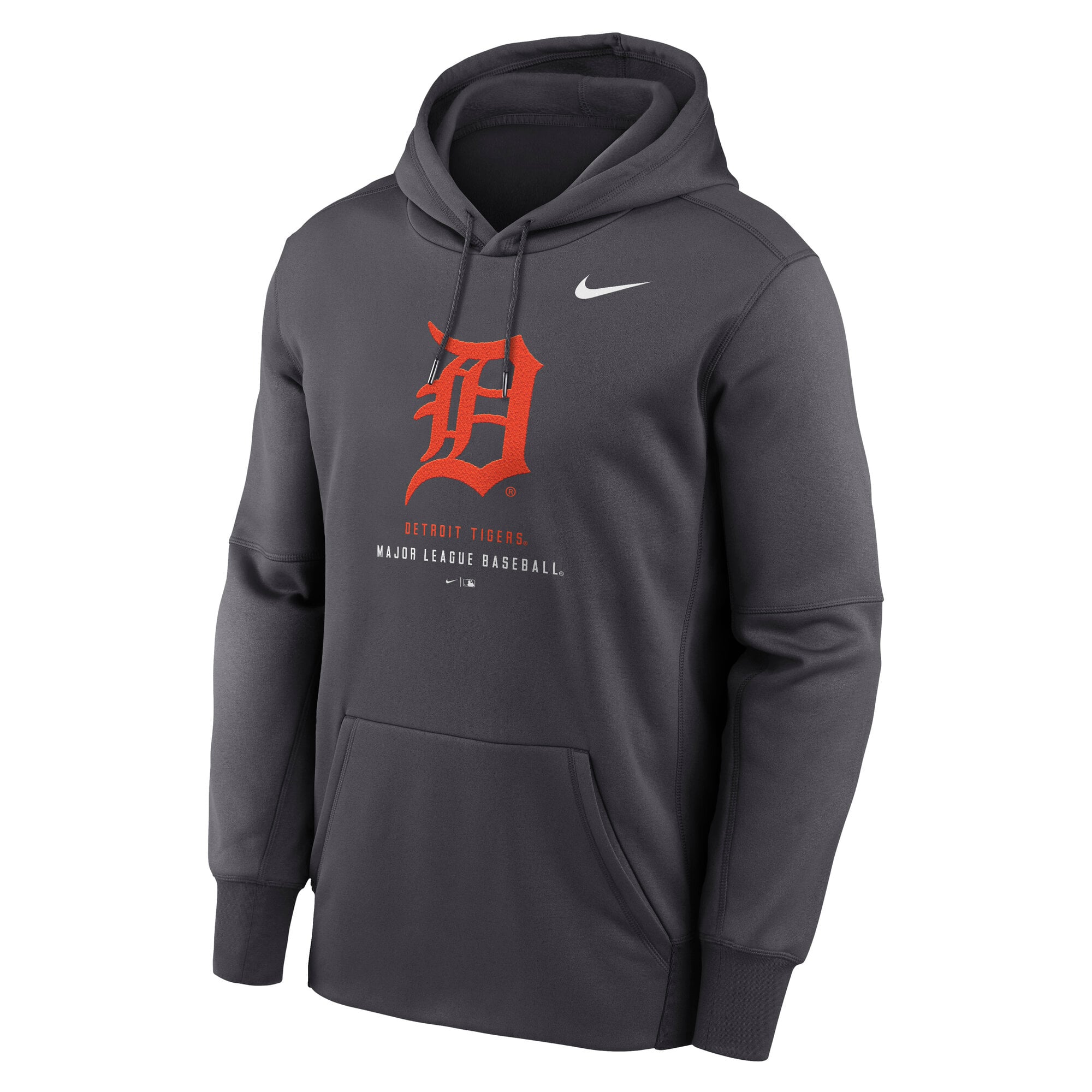 Sweat à capuche Nike Therma-FIT anthracite Detroit Tigers pour homme