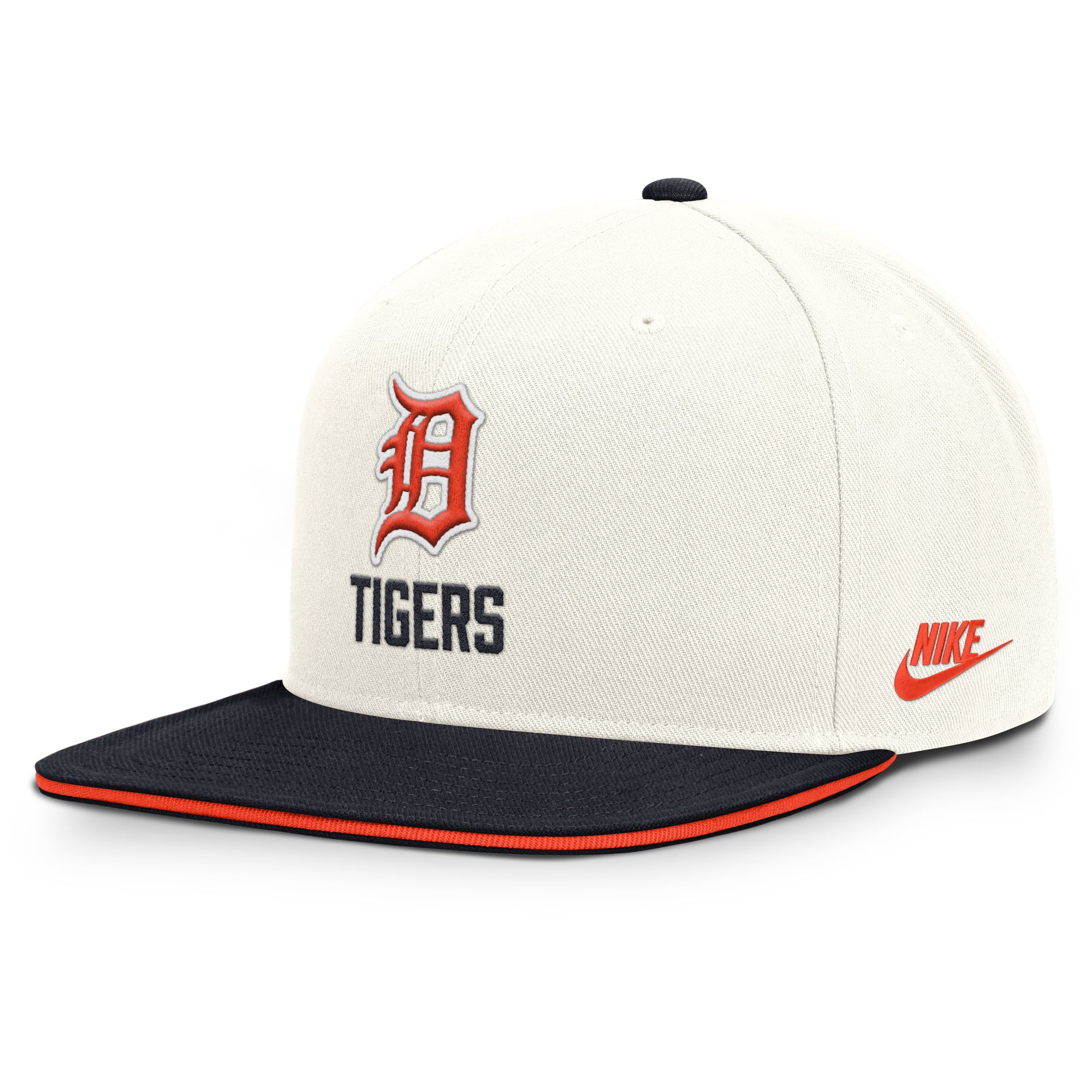 Casquette snapback Nike crème/marine Detroit Tigers Cooperstown Pro Dri-FIT pour homme