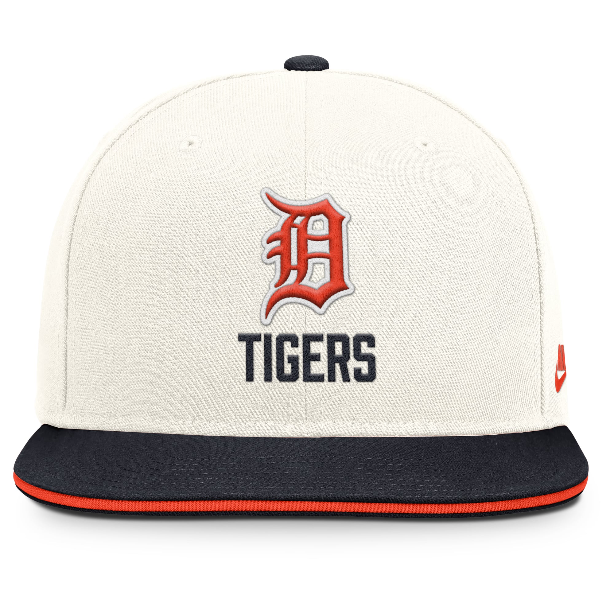 Casquette snapback Nike crème/marine Detroit Tigers Cooperstown Pro Dri-FIT pour homme