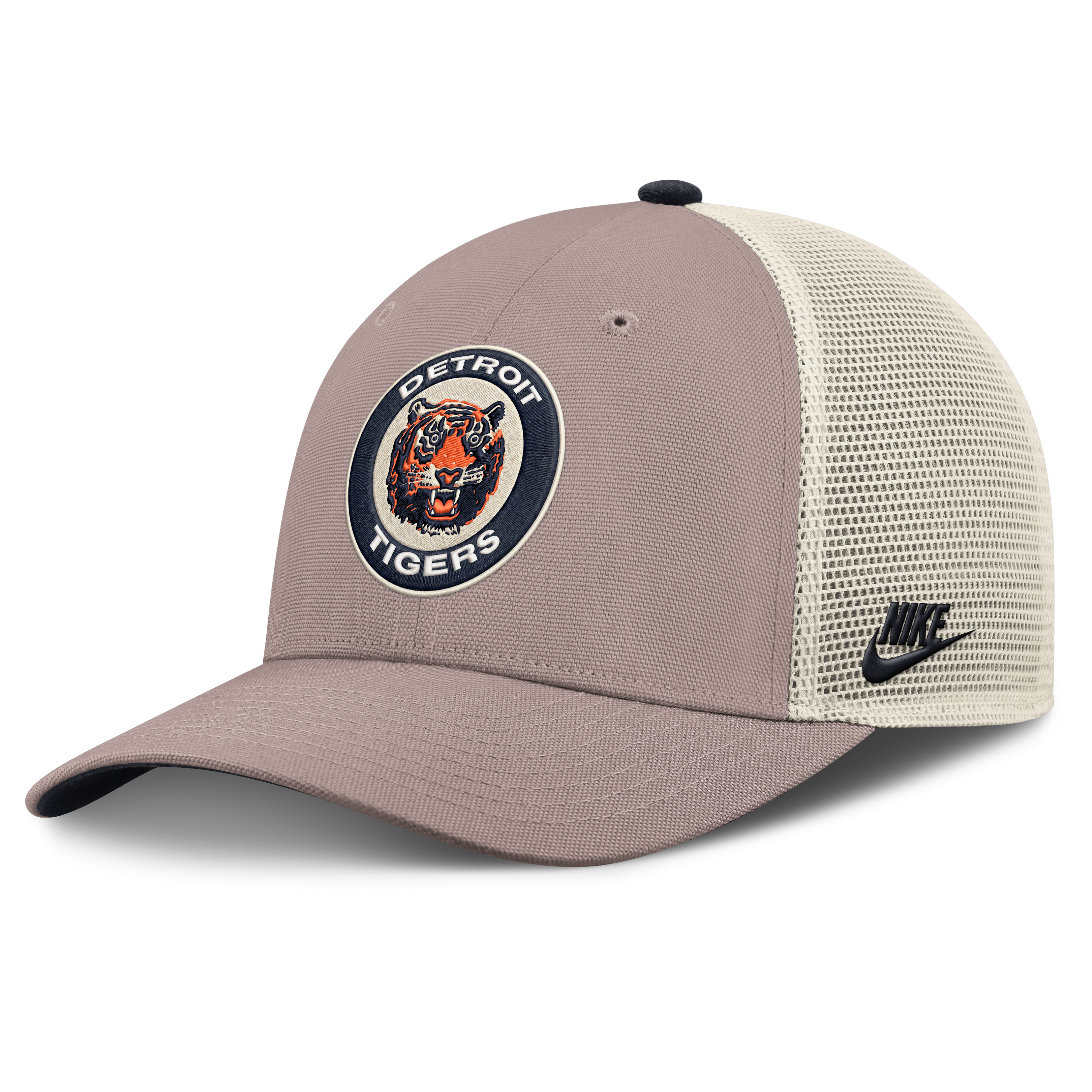 Casquette trucker ajustable Nike kaki Detroit Tigers Cooperstown Rise pour homme