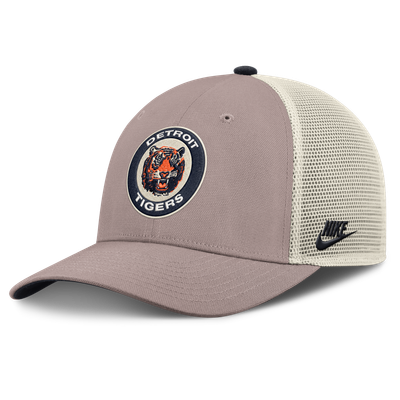 Detroit Tigers Nike Cooperstown Rise Adjustable Trucker Hat - Khaki