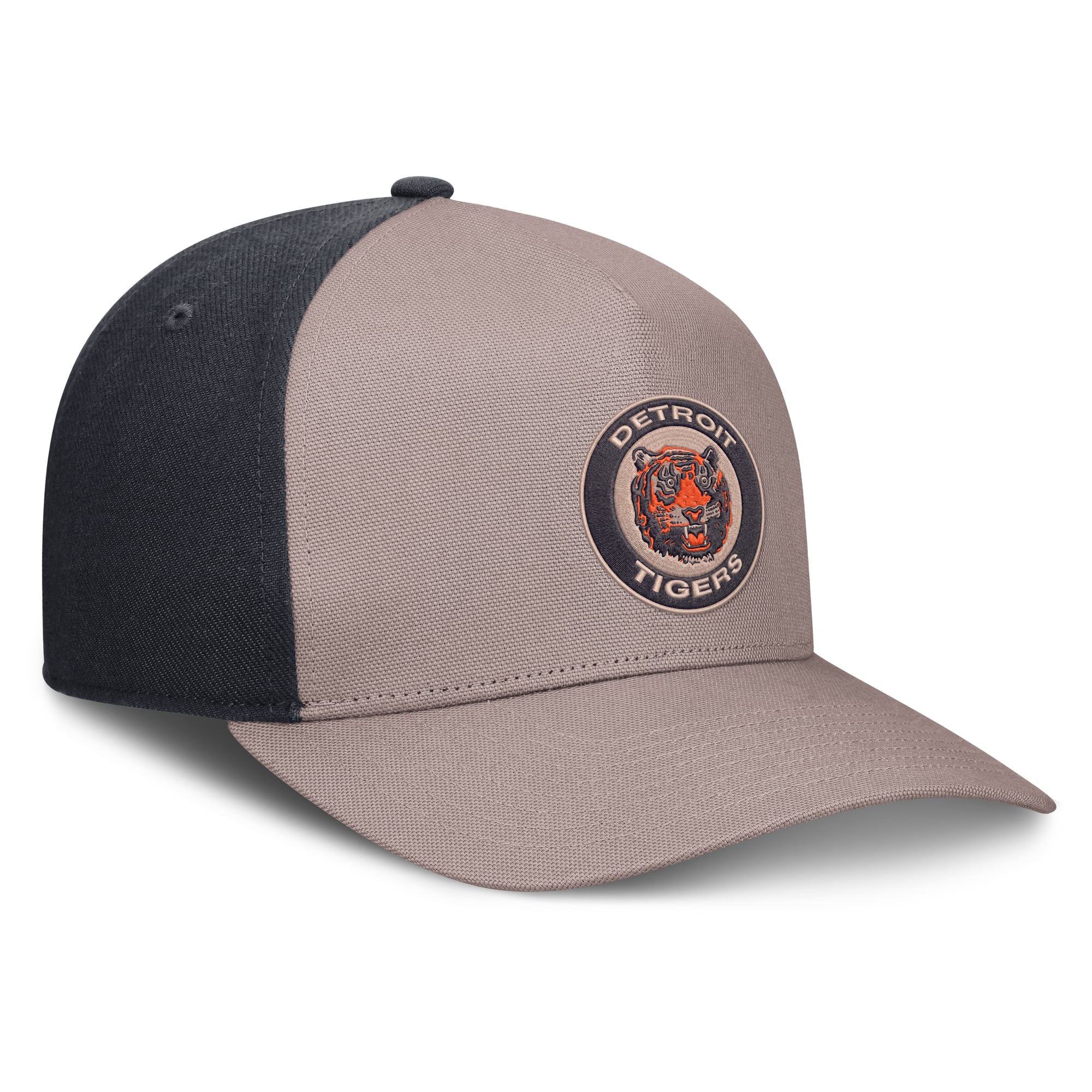 Casquette ajustable Nike pour homme, marron clair/marine, Detroit Tigers Cooperstown Rise, modèle A-Frame