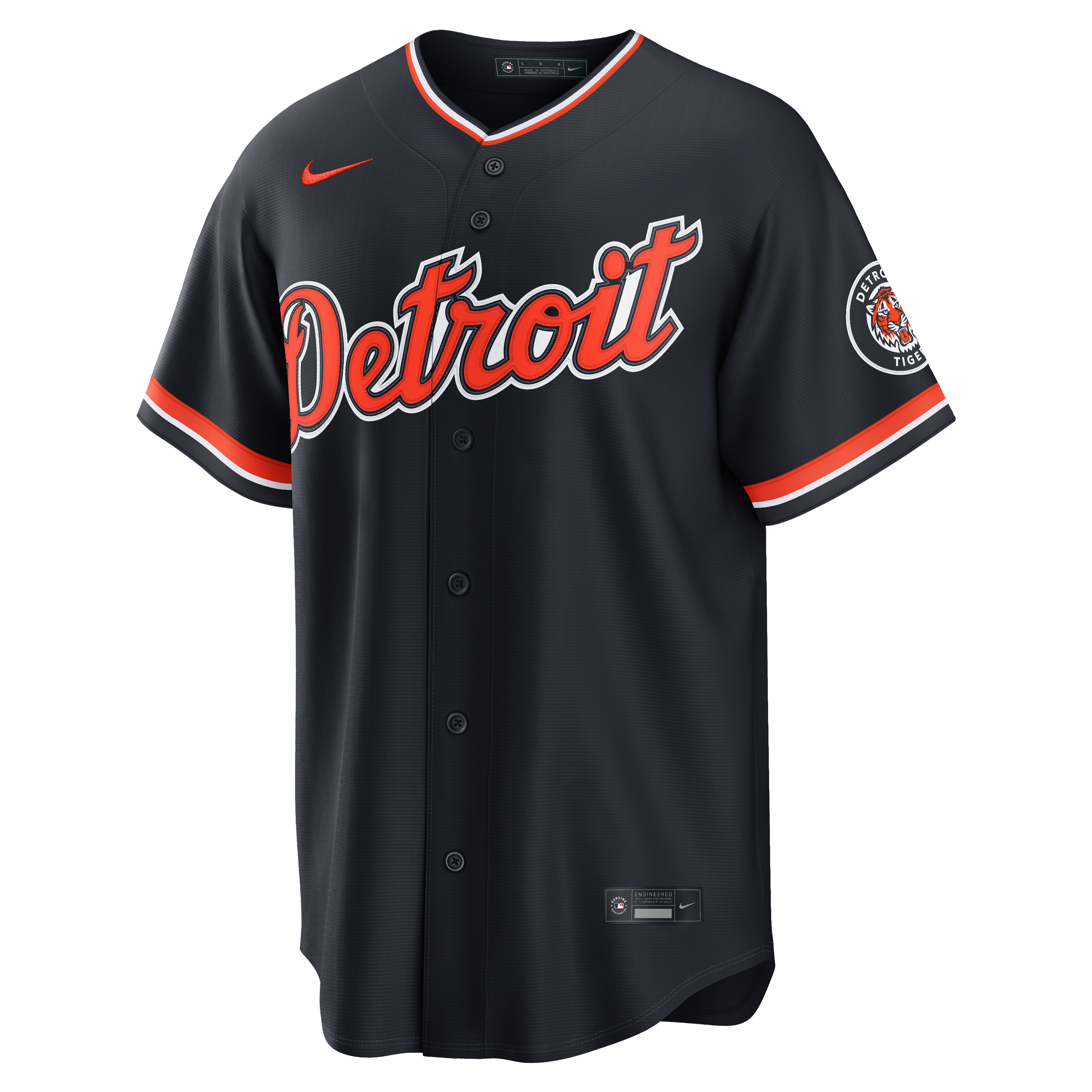 Maillot de stade alternatif Nike bleu marine des Tigers Détroit pour hommes
