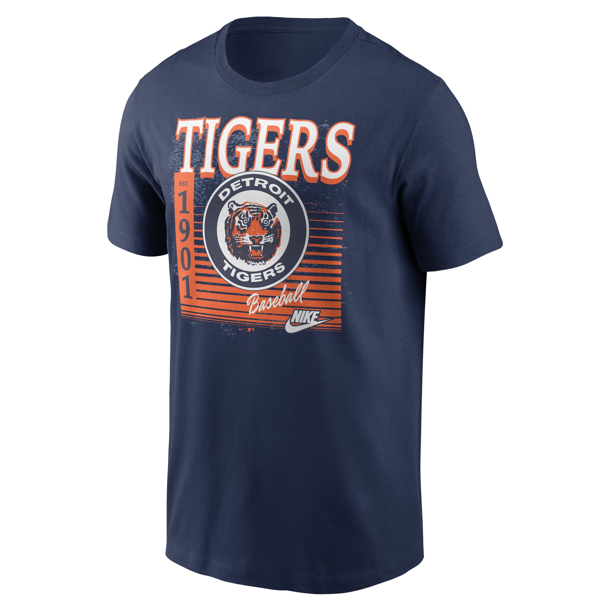 Men's Nike Navy Detroit Tigers Cooperstown Logo T-Shirt