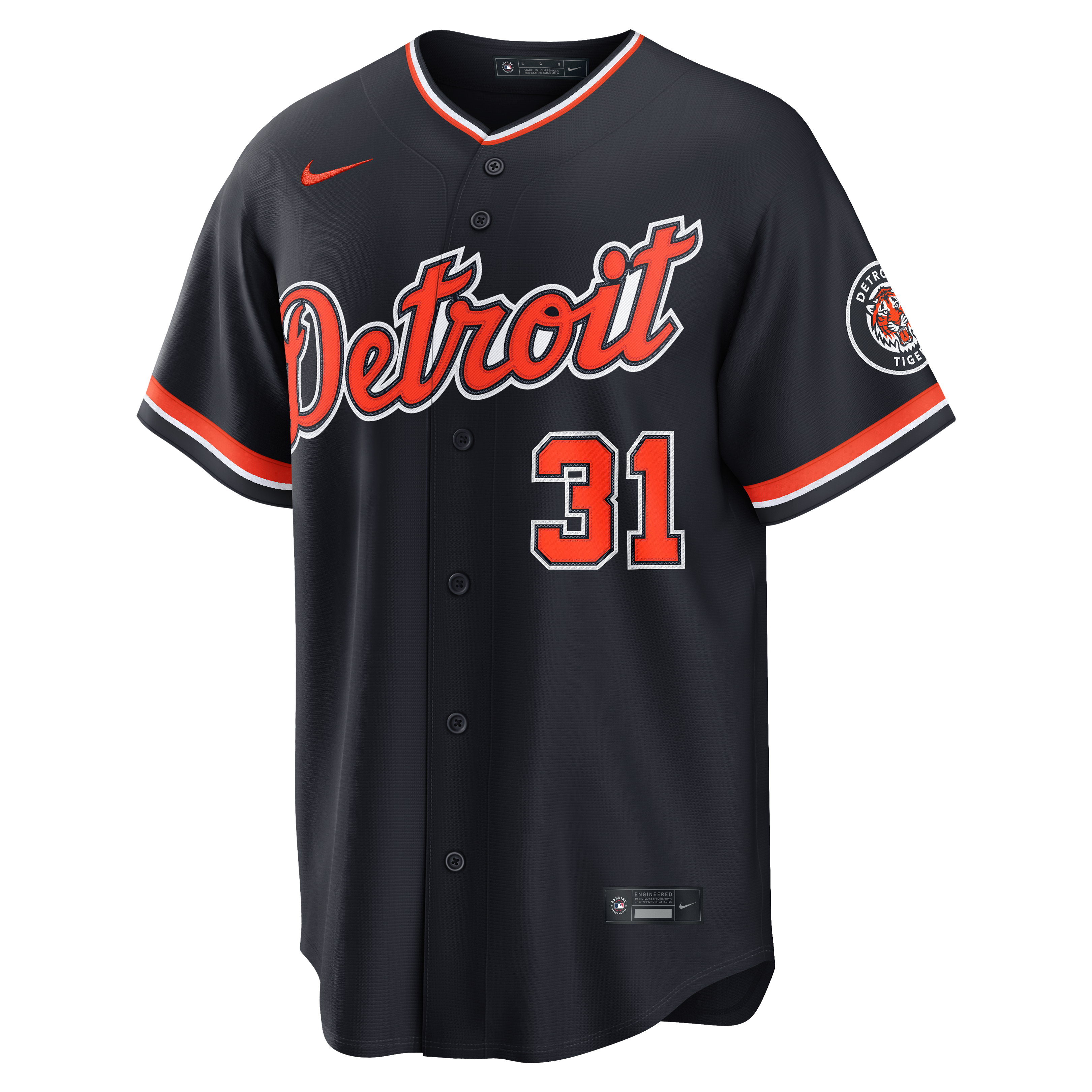 Maillot alternatif Nike Riley Greene bleu marine des Tigers de Détroit pour homme