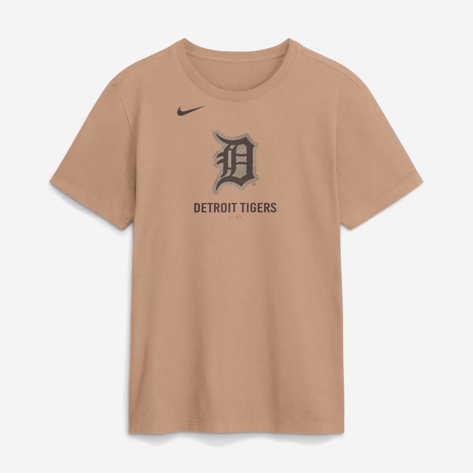T-shirt en coton Nike Detroit Tigers beige pour homme