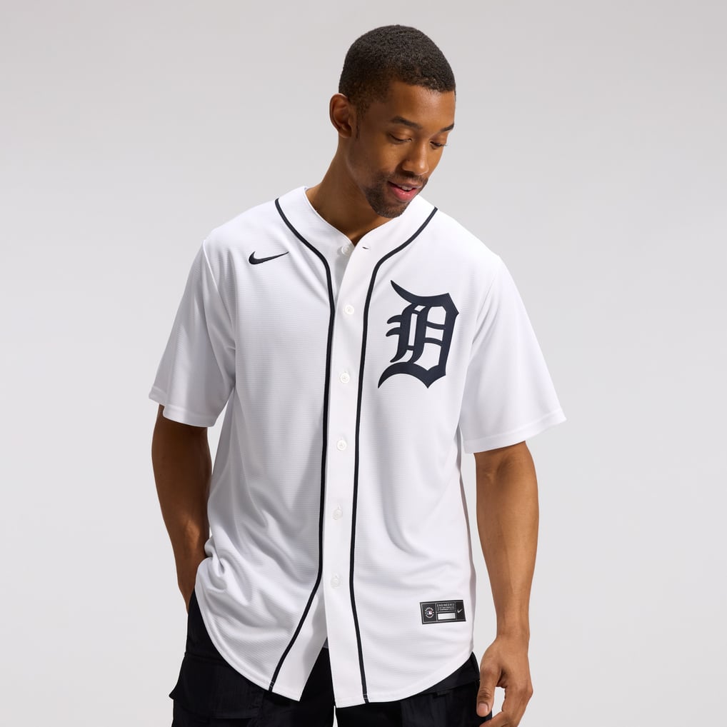 メンズ Nike ホワイト デトロイト・タイガース Home レプリカ ユニフォーム