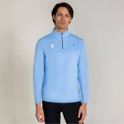  Detroit Tigers Redvanly Fleet Quarter-Zip Pullover - Light Blue