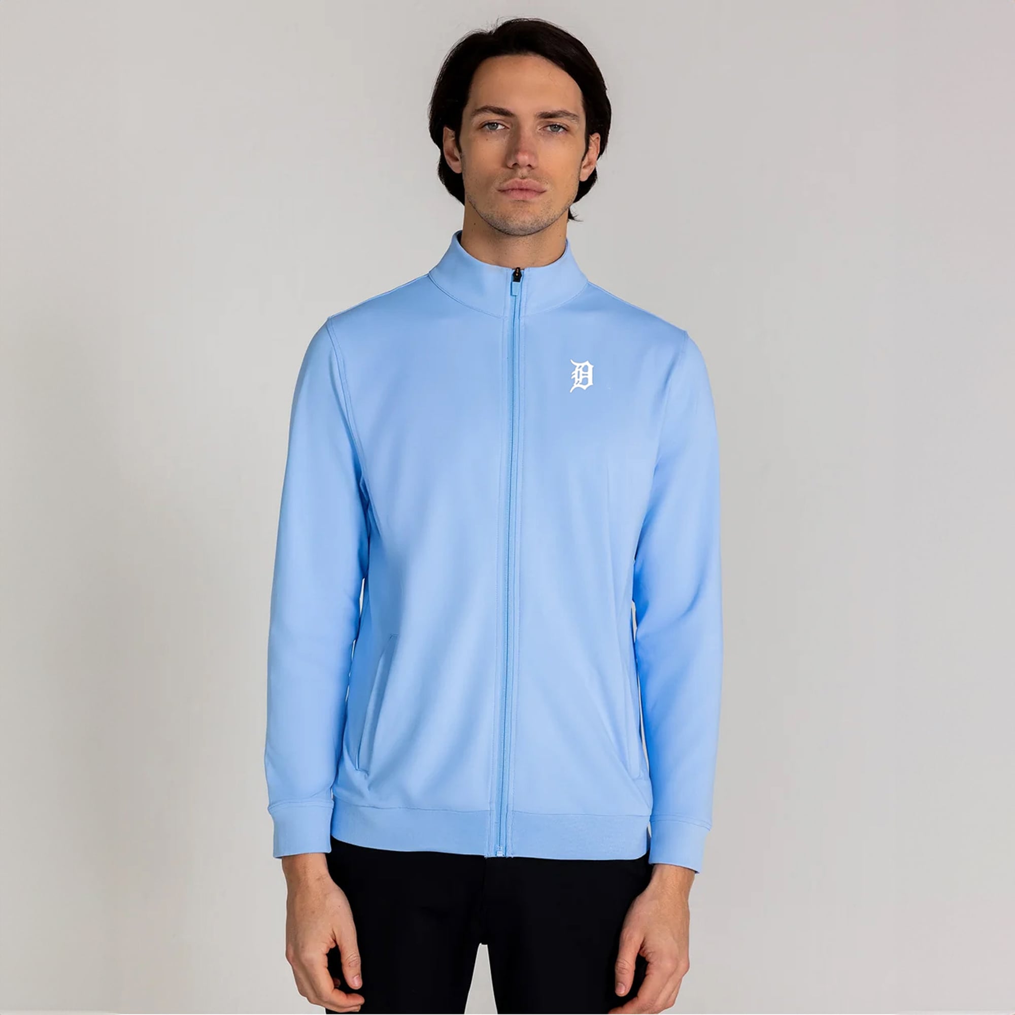 Men's Redvanly Light Blue Detroit Tigers Wilder Full-Zip Jacket