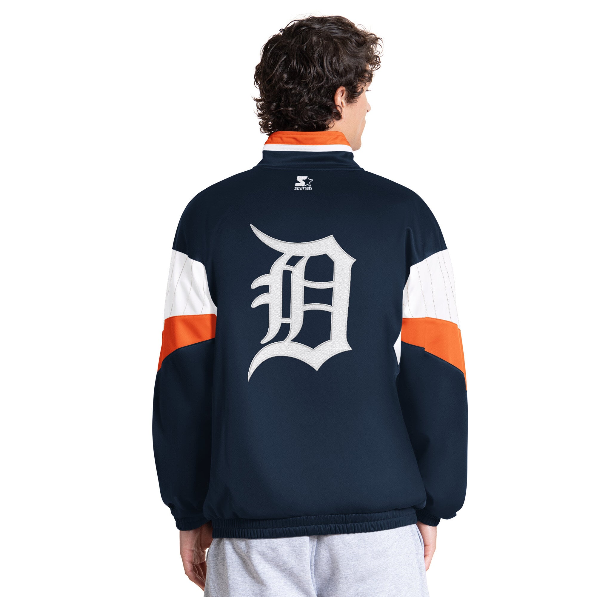 Veste de survêtement zippée Starter Navy Detroit Tigers Legacy pour homme