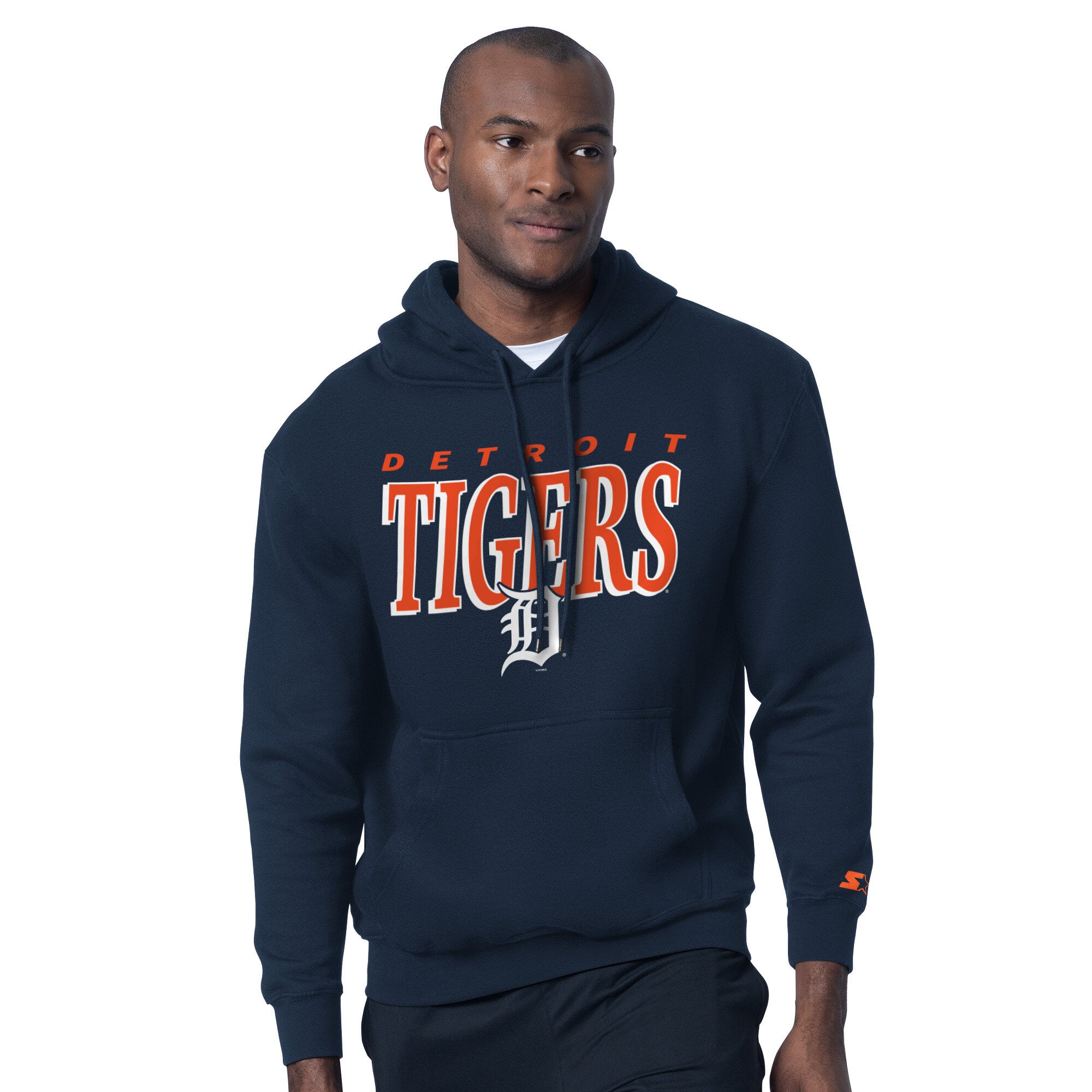 Ensemble sweat à capuche et t-shirt Starter bleu marine avec logo des Tigers de Détroit (pour homme)