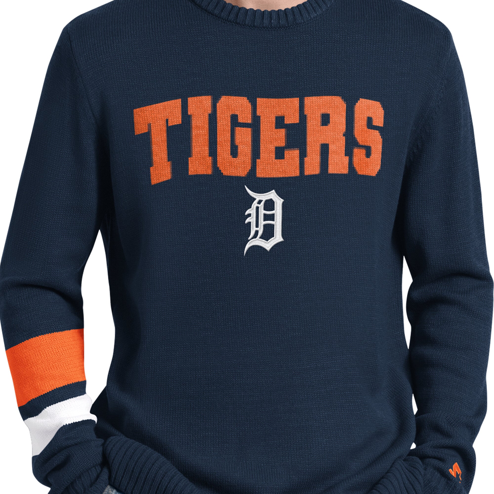 Pull rétro Detroit Tigers bleu marine pour homme de la marque Starter