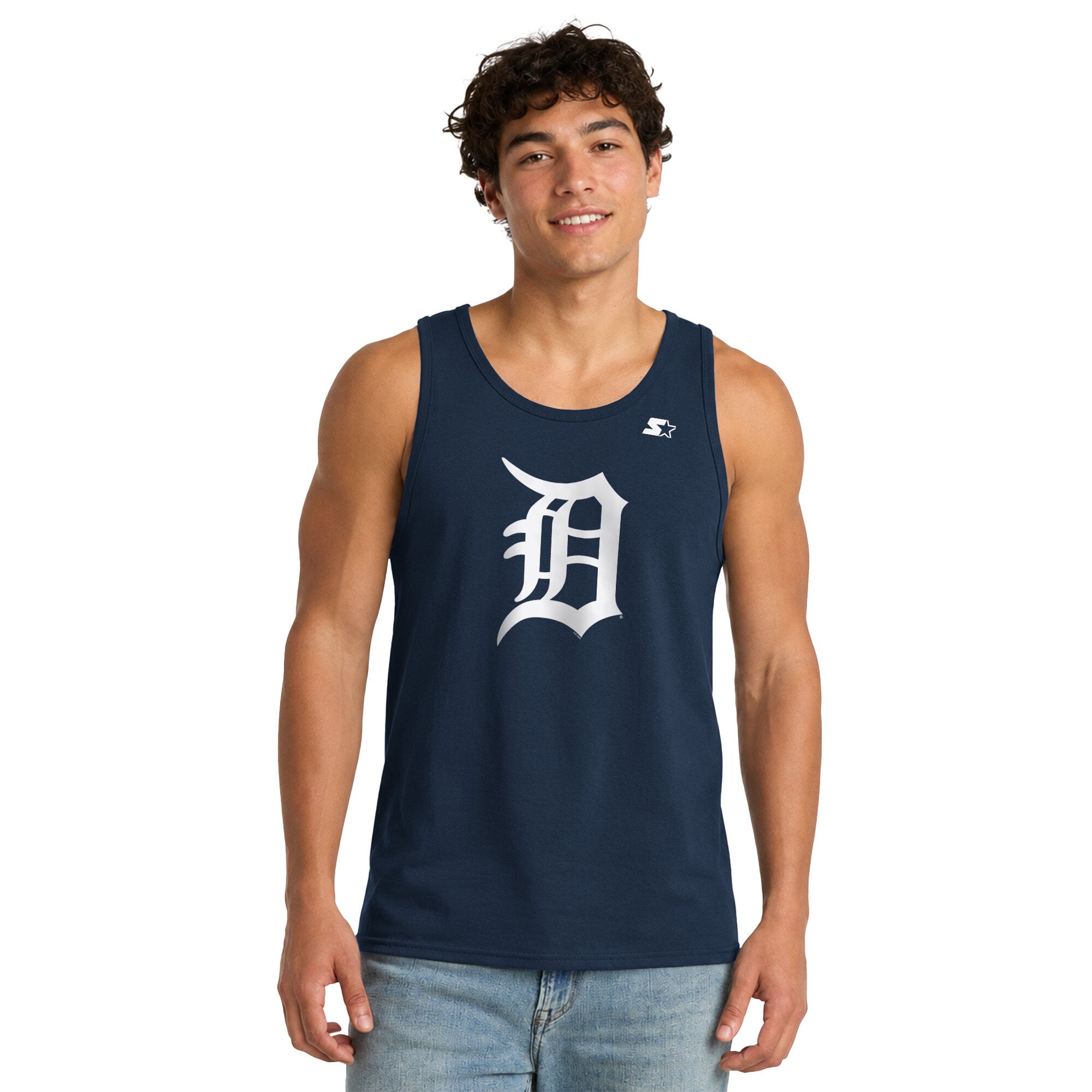 Débardeur homme Starter bleu marine Detroit Tigers