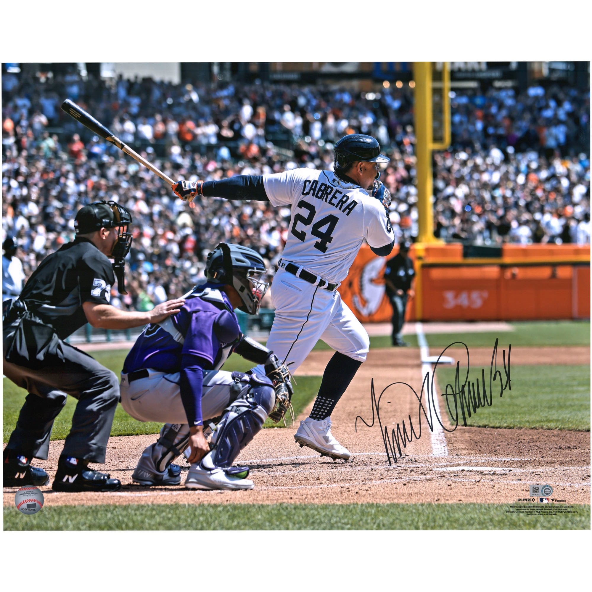 Miguel Cabrera Detroit Tigers Autographed 16'' x 20'' 3000th Hit Photograph