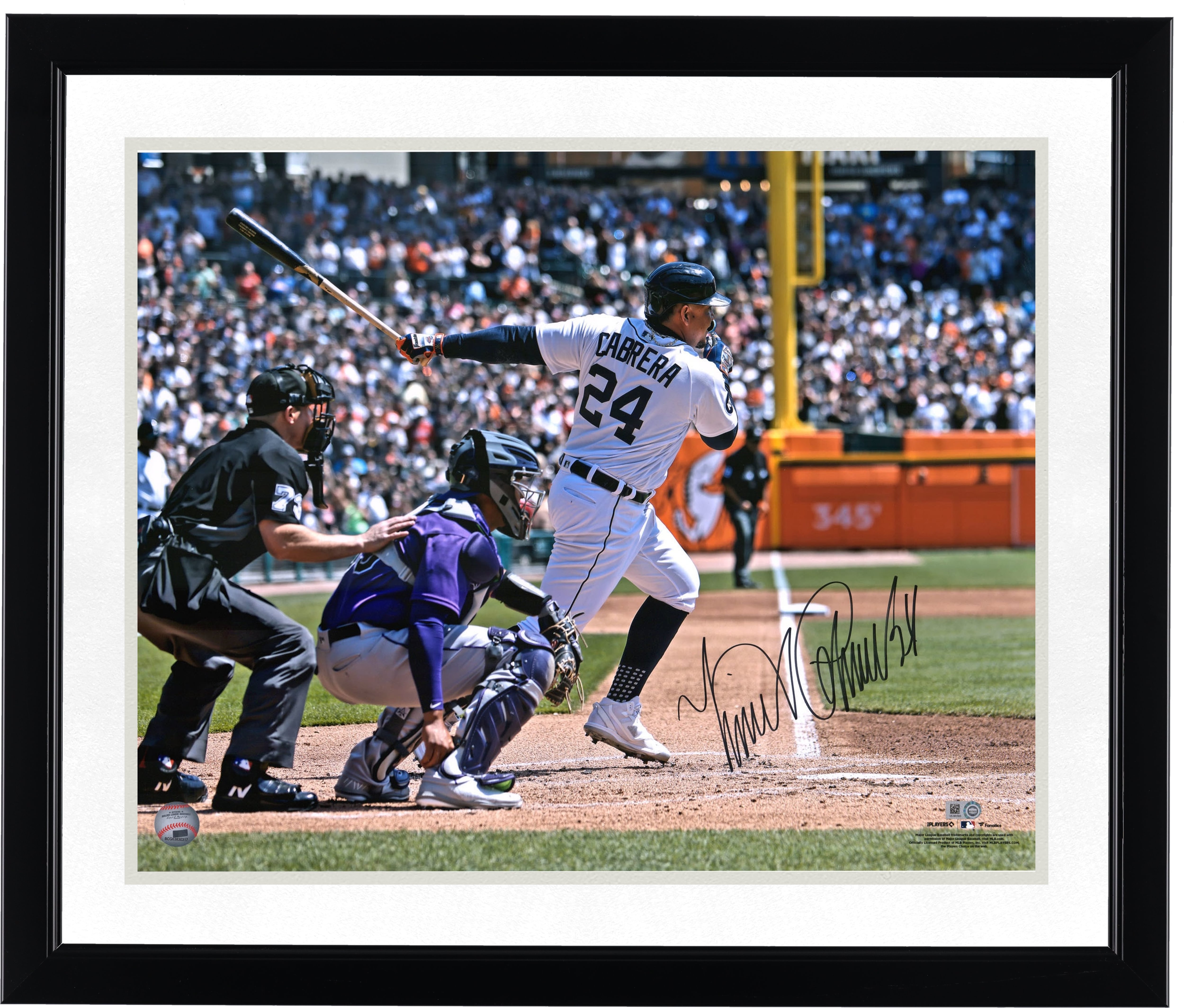 Miguel Cabrera Detroit Tigers Autographed 16'' x 20'' 3000th Hit Photograph