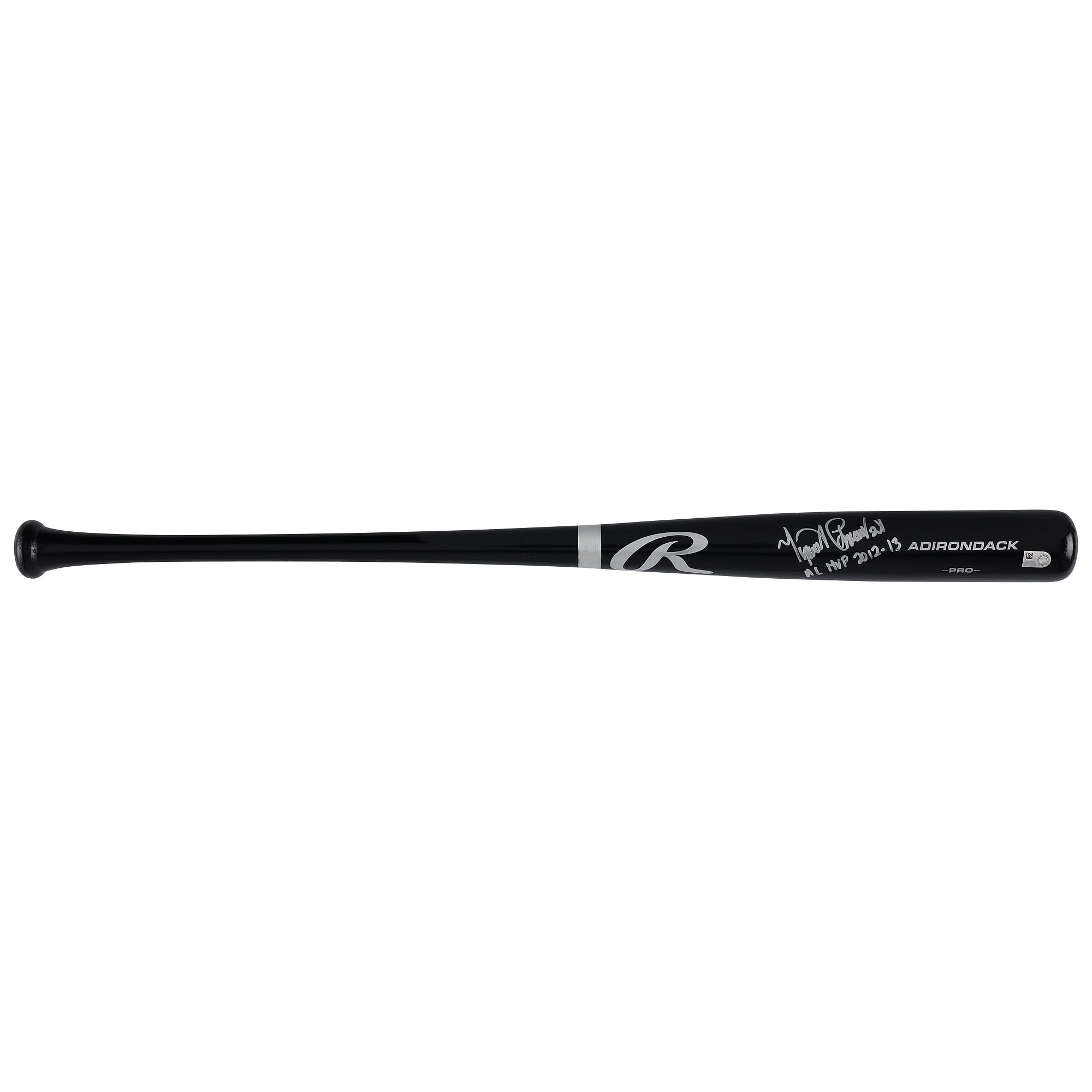 Batte Rawlings Pro noire autographiée par Miguel Cabrera des Tigers de Detroit avec inscription « MVP de la Ligue américaine 2012-13 ».