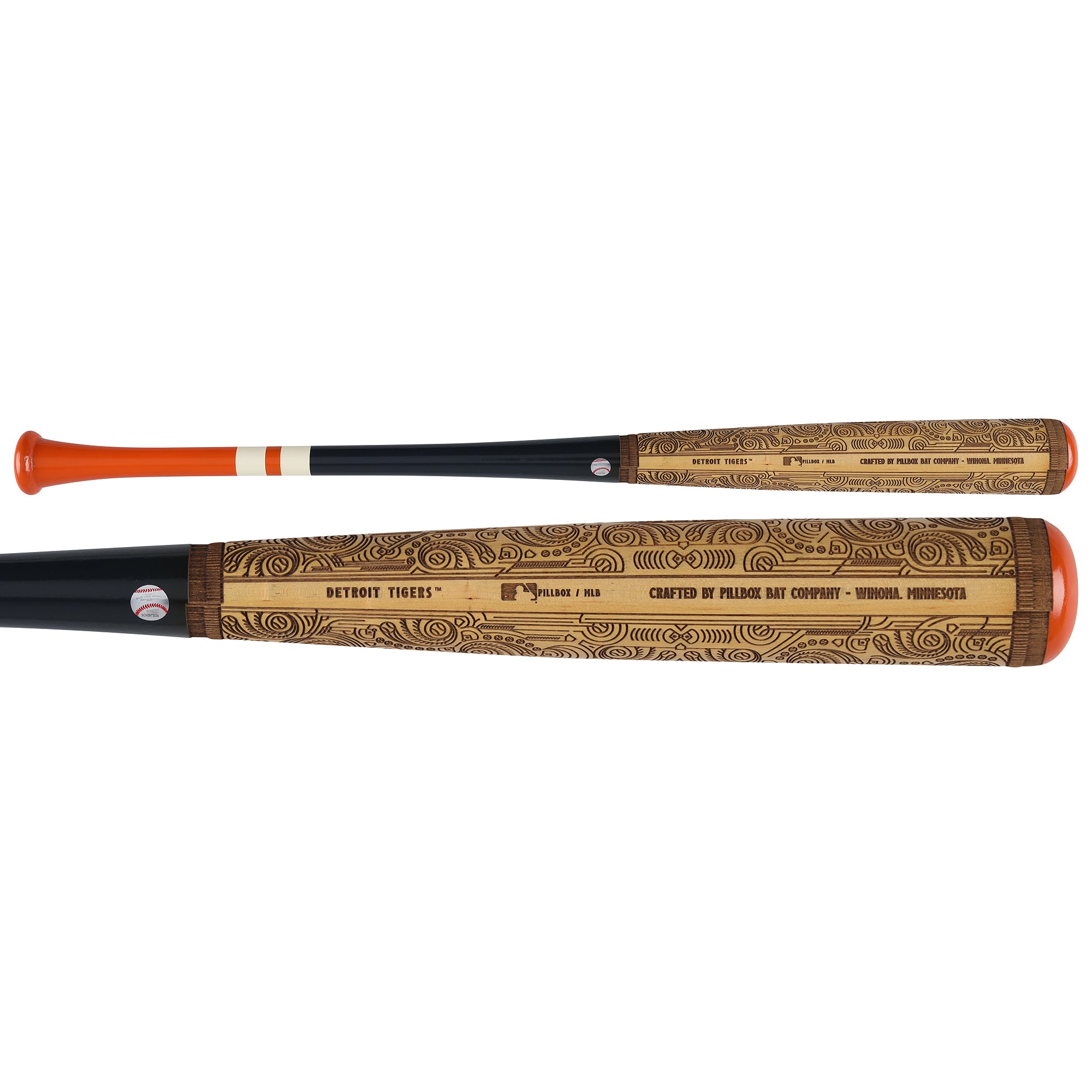 Bâton autographié par Miguel Cabrera des Tigers de Detroit, série Pillbox Bat Company Mural, avec inscriptions multiples - Édition limitée à 5 exemplaires