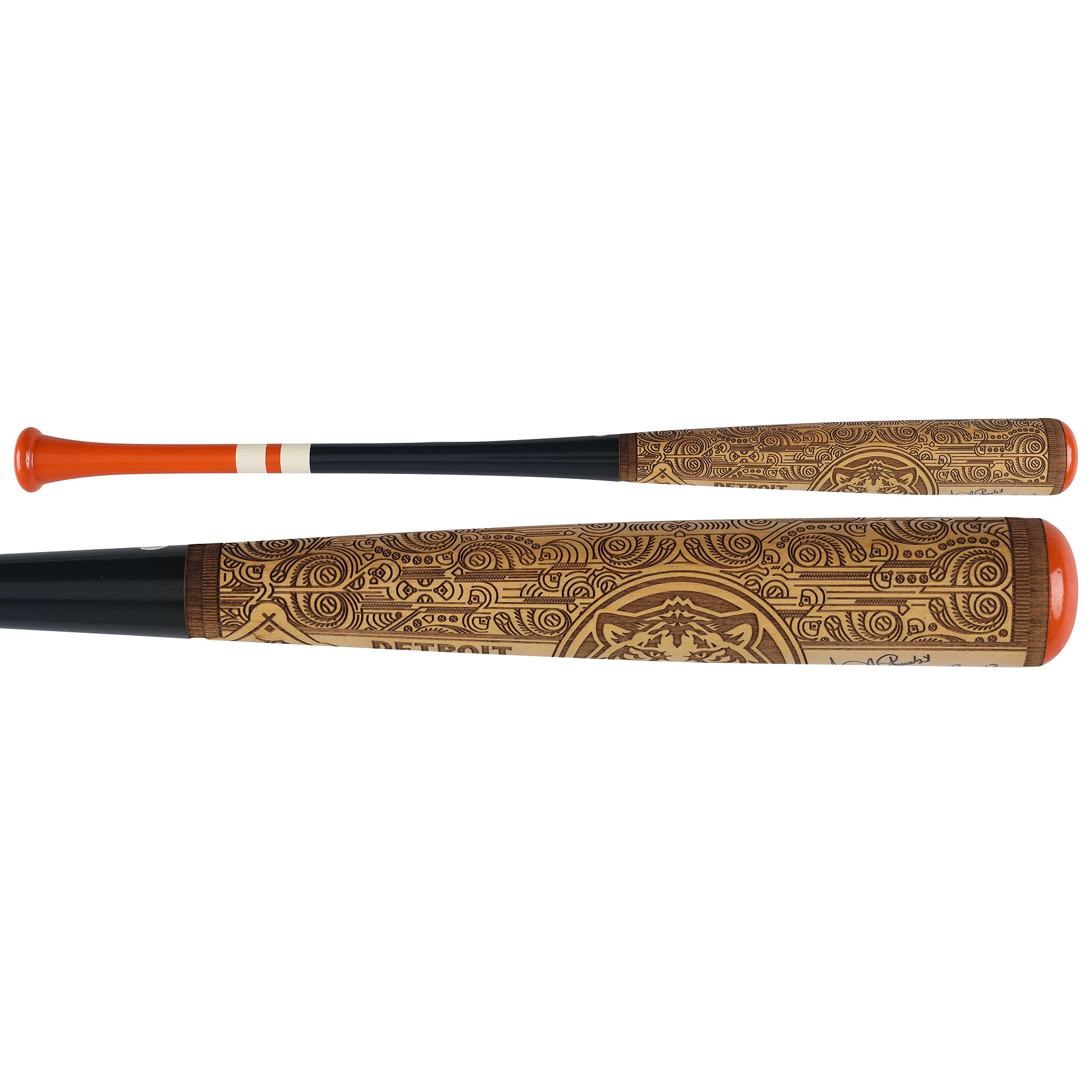 Bâton autographié par Miguel Cabrera des Tigers de Detroit, série Pillbox Bat Company Mural, avec inscriptions multiples - Édition limitée à 5 exemplaires