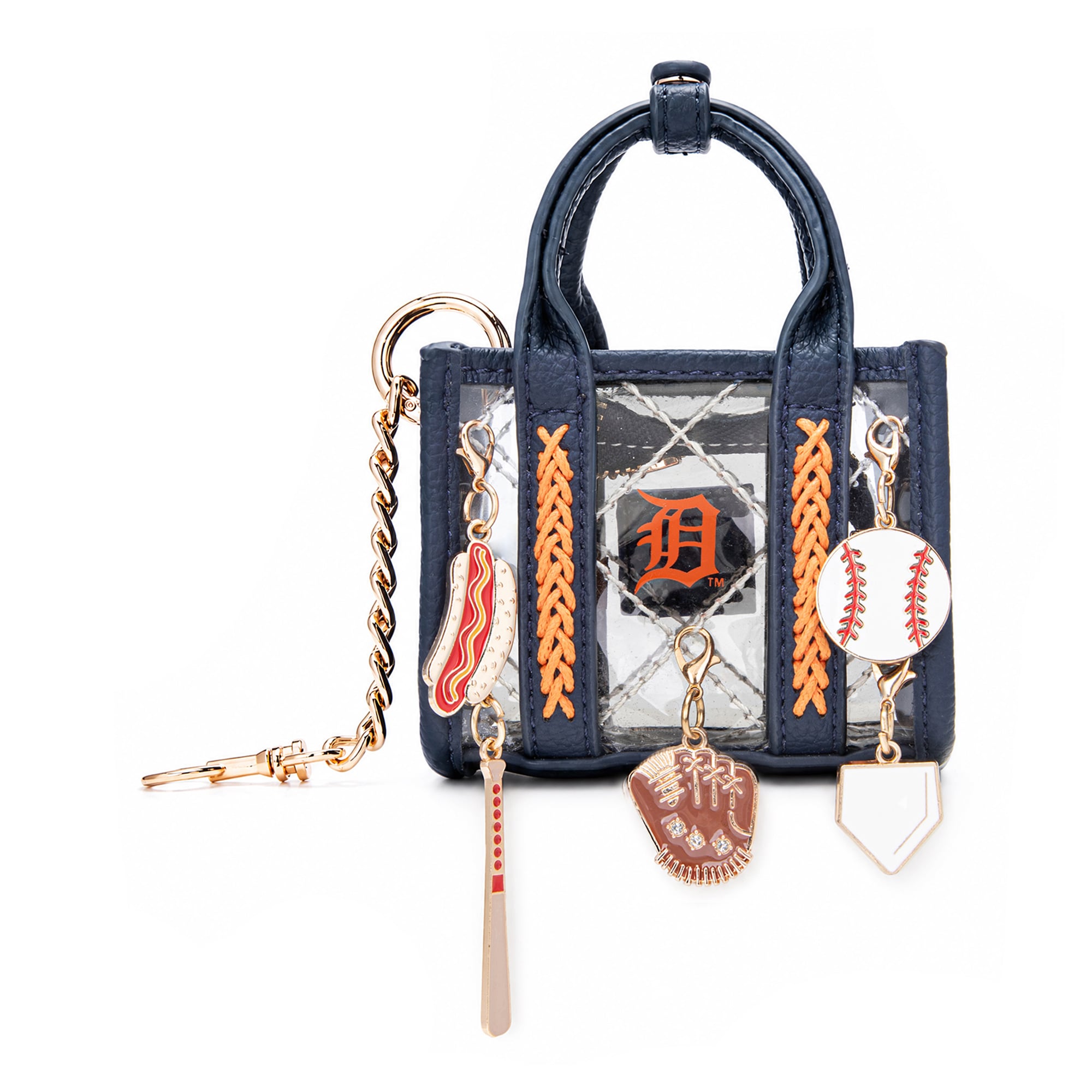Montana West Detroit Tigers Clear Bag Charm