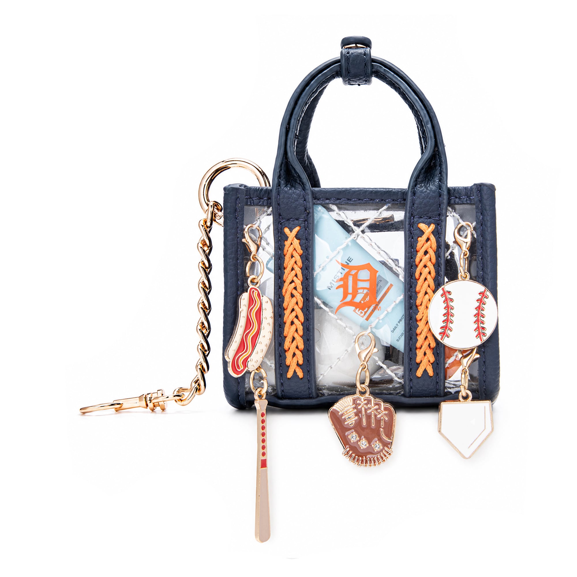 Montana West Detroit Tigers Clear Bag Charm