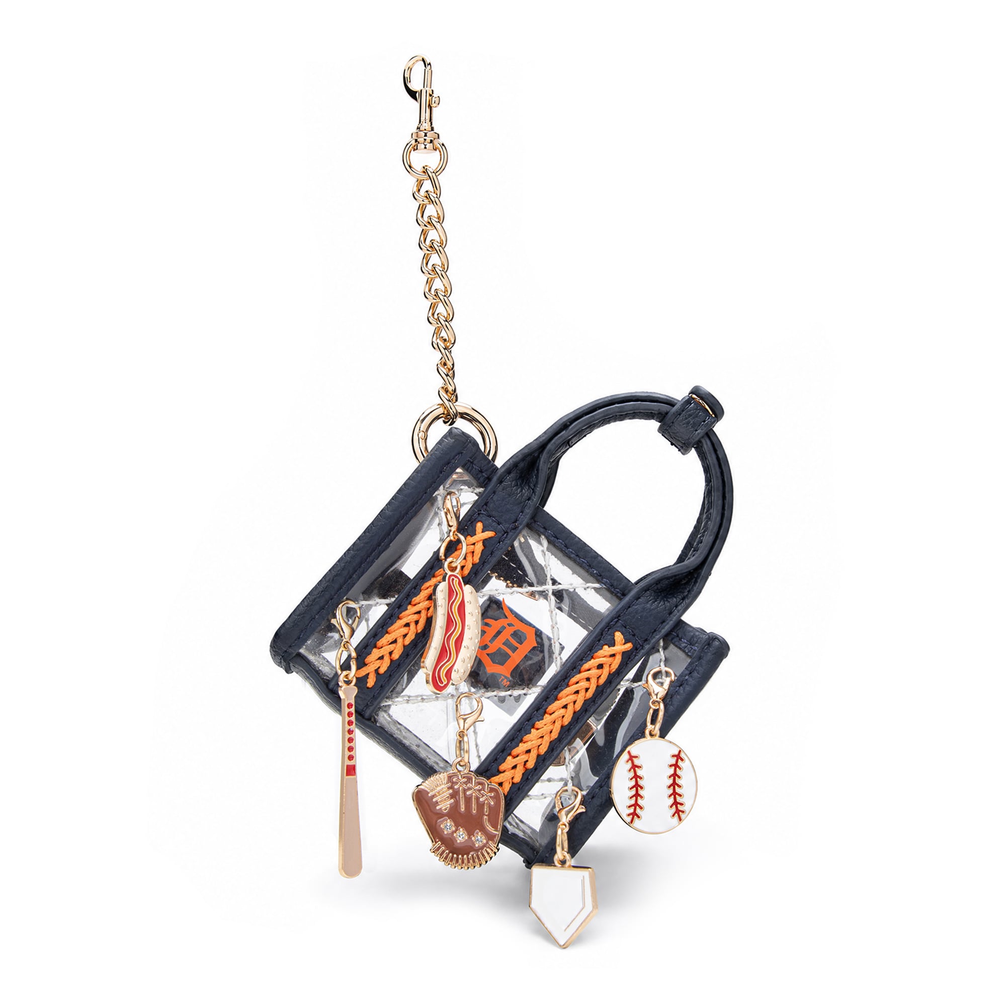 Montana West Detroit Tigers Clear Bag Charm