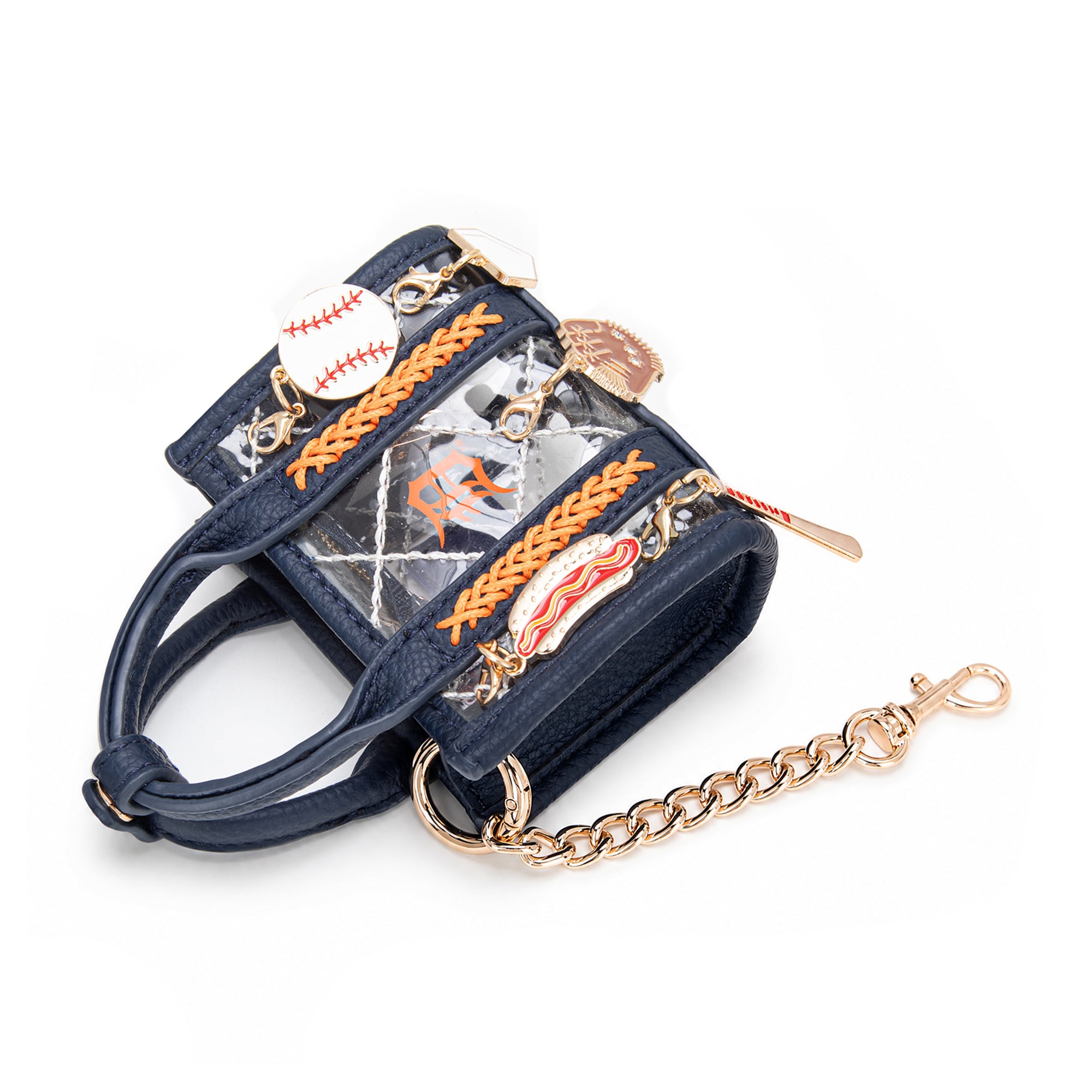 Montana West Detroit Tigers Clear Bag Charm