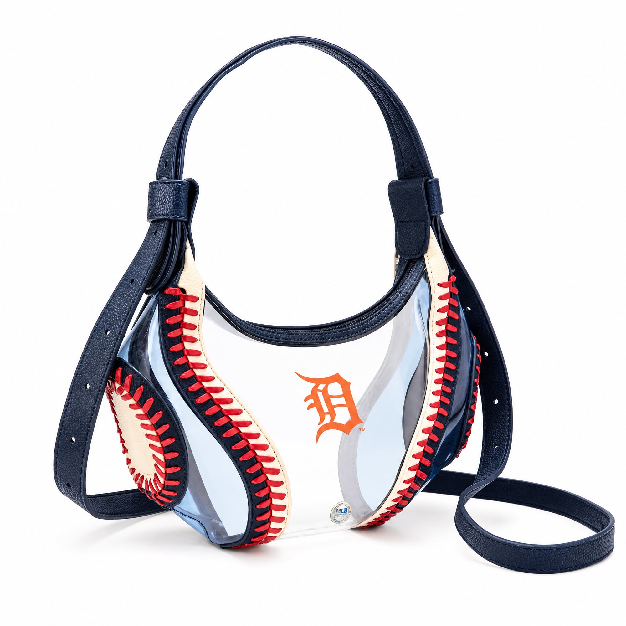 Montana West Detroit Tigers Clear Slouchy Shoulder Bag
