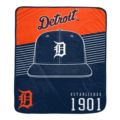 Detroit Tigers Pegasus Block Stripe Logo 50" x 60" Ultra Soft Blanket
