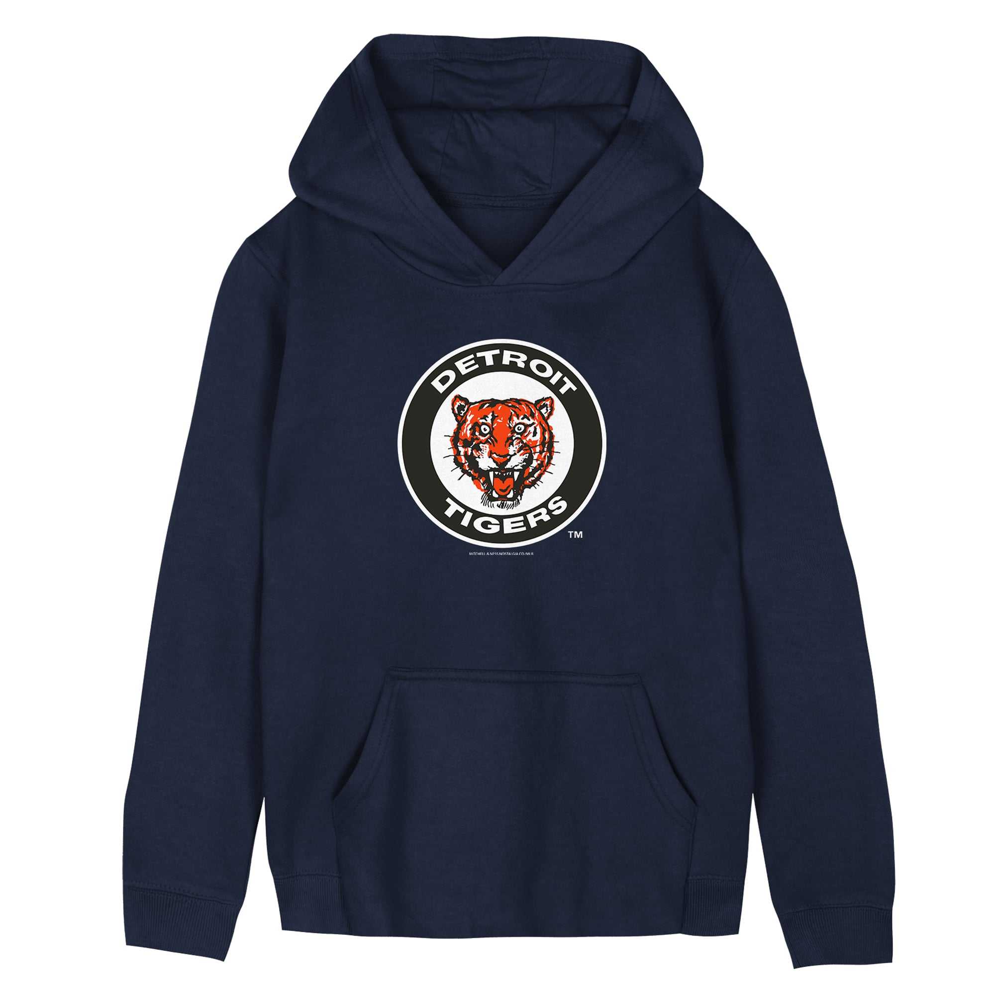 Preschool Mitchell & Ness  Navy Detroit Tigers Retro Logo Hoodie