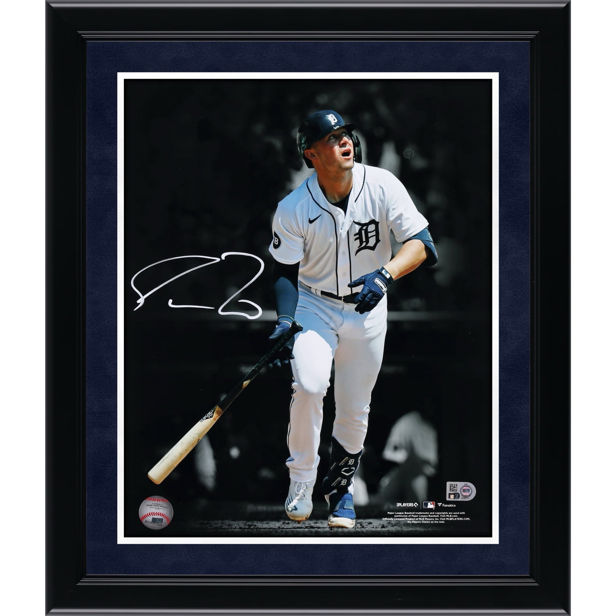 Spencer Torkelson Detroit Tigers Autographed 11" x 14" Bat Drop Spotlight Photograph