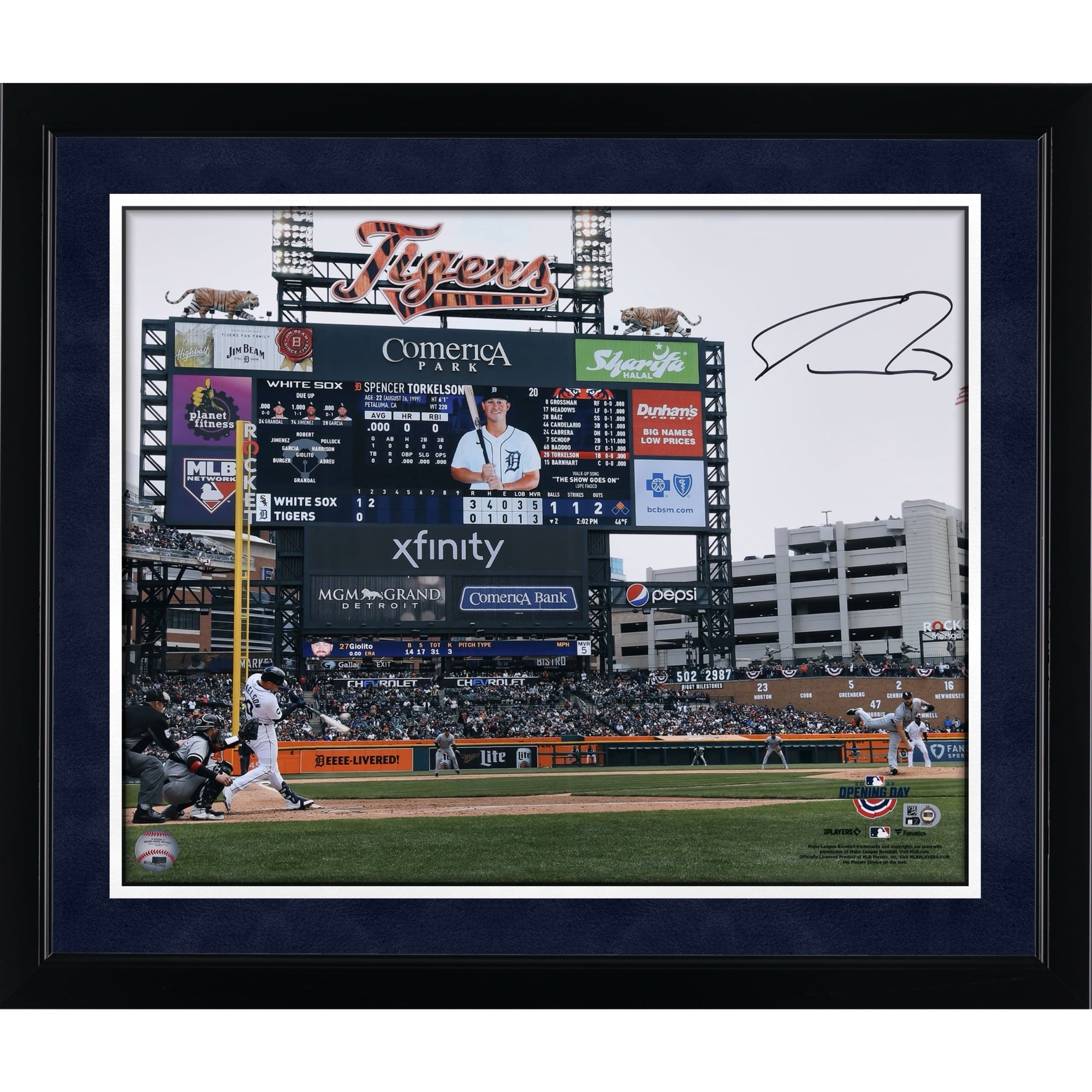 Spencer Torkelson Detroit Tigers Autographed 16" x 20" First At Bat Photograph