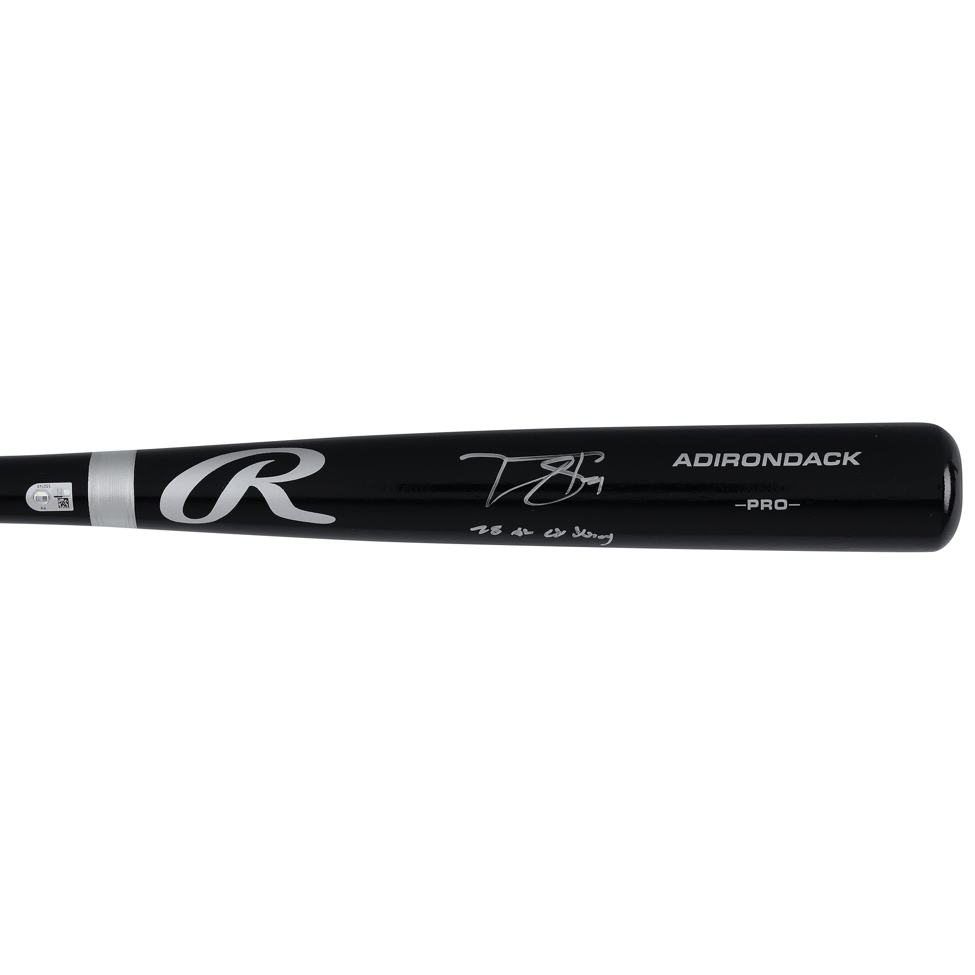 Bâton Rawlings Black Big Stick autographié par Tarik Skubal des Tigers de Detroit avec inscription « 25 AL Cy Young »