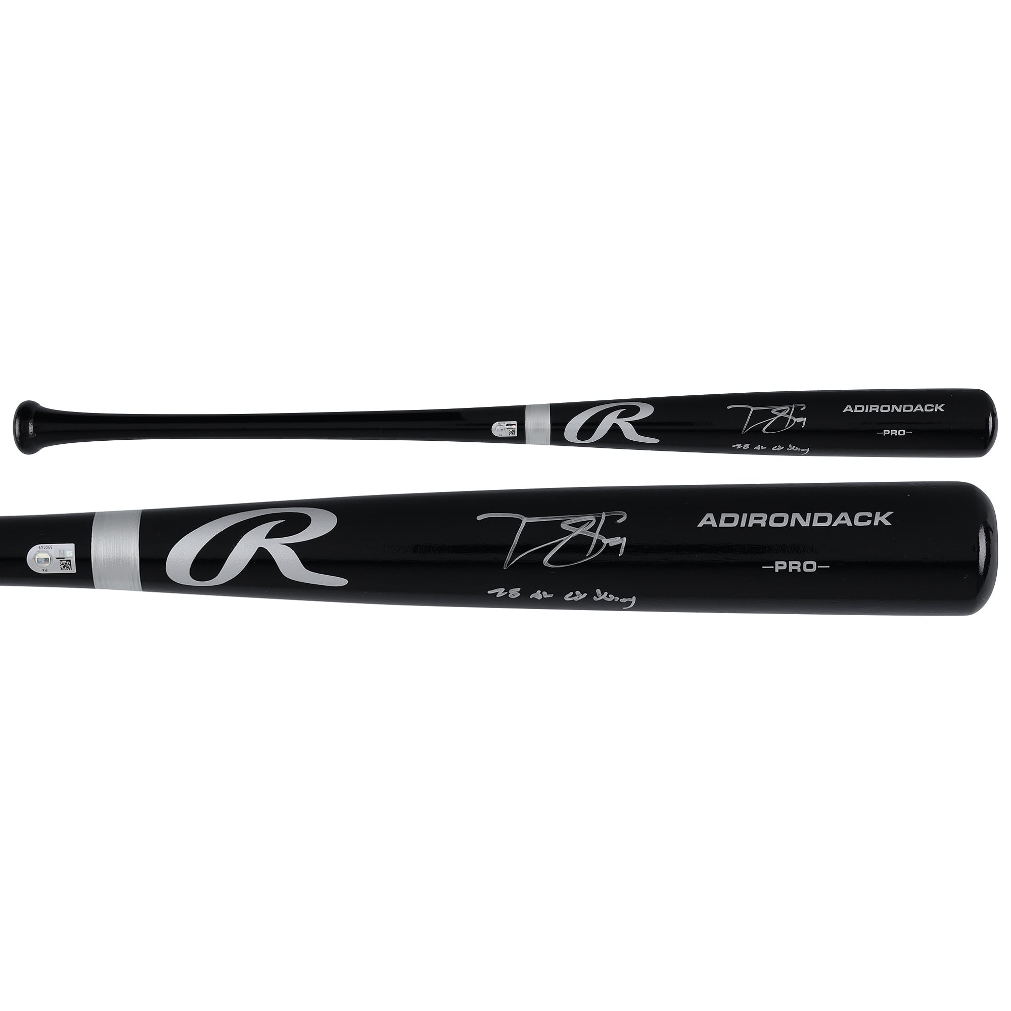 Bâton Rawlings Black Big Stick autographié par Tarik Skubal des Tigers de Detroit avec inscription « 25 AL Cy Young »