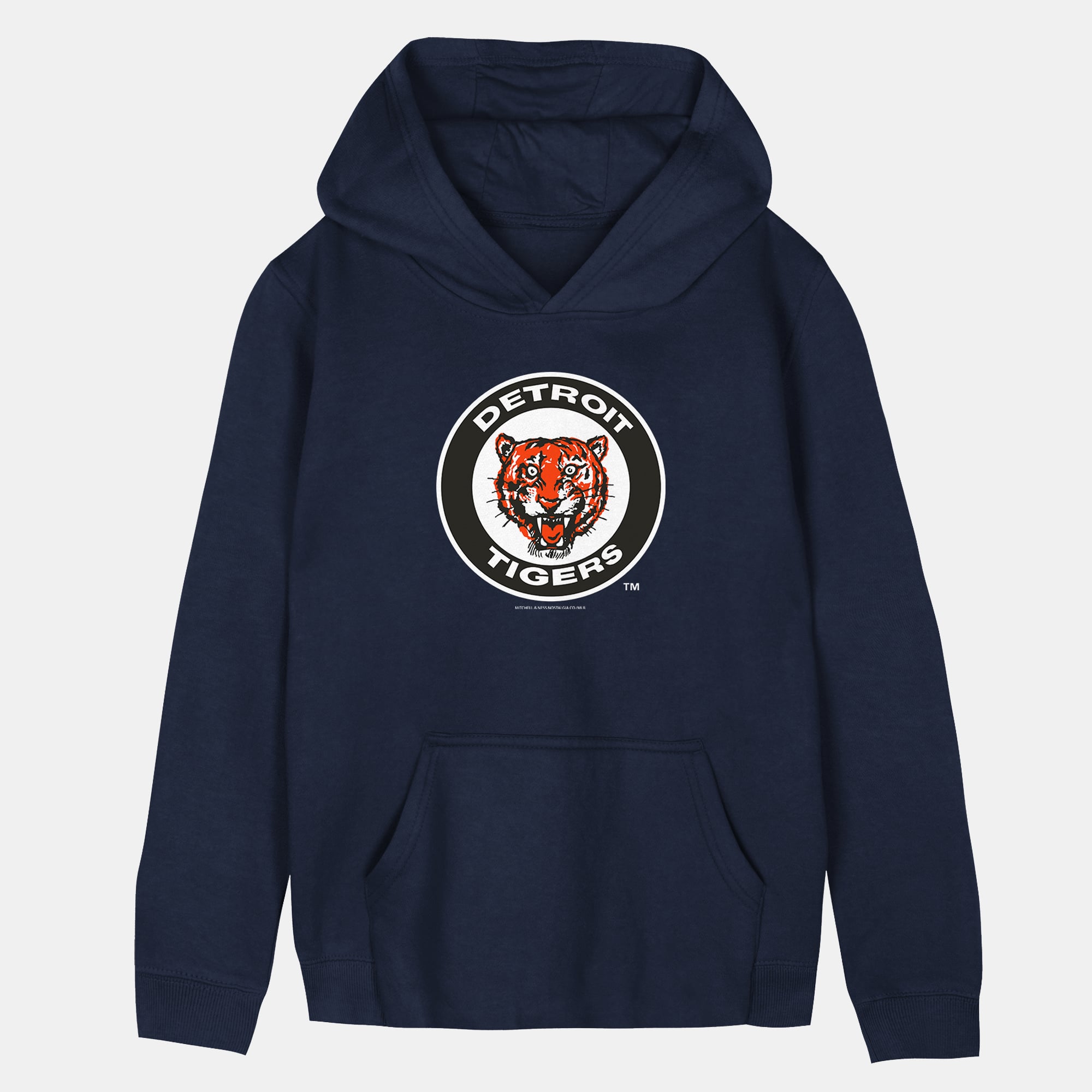 Sweat à capuche rétro bleu marine Mitchell & Ness pour tout-petit, avec logo des Tigers de Détroit
