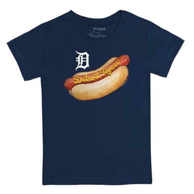 Detroit Tigers Tiny Turnip Toddler Hot Dog T-Shirt - Navy