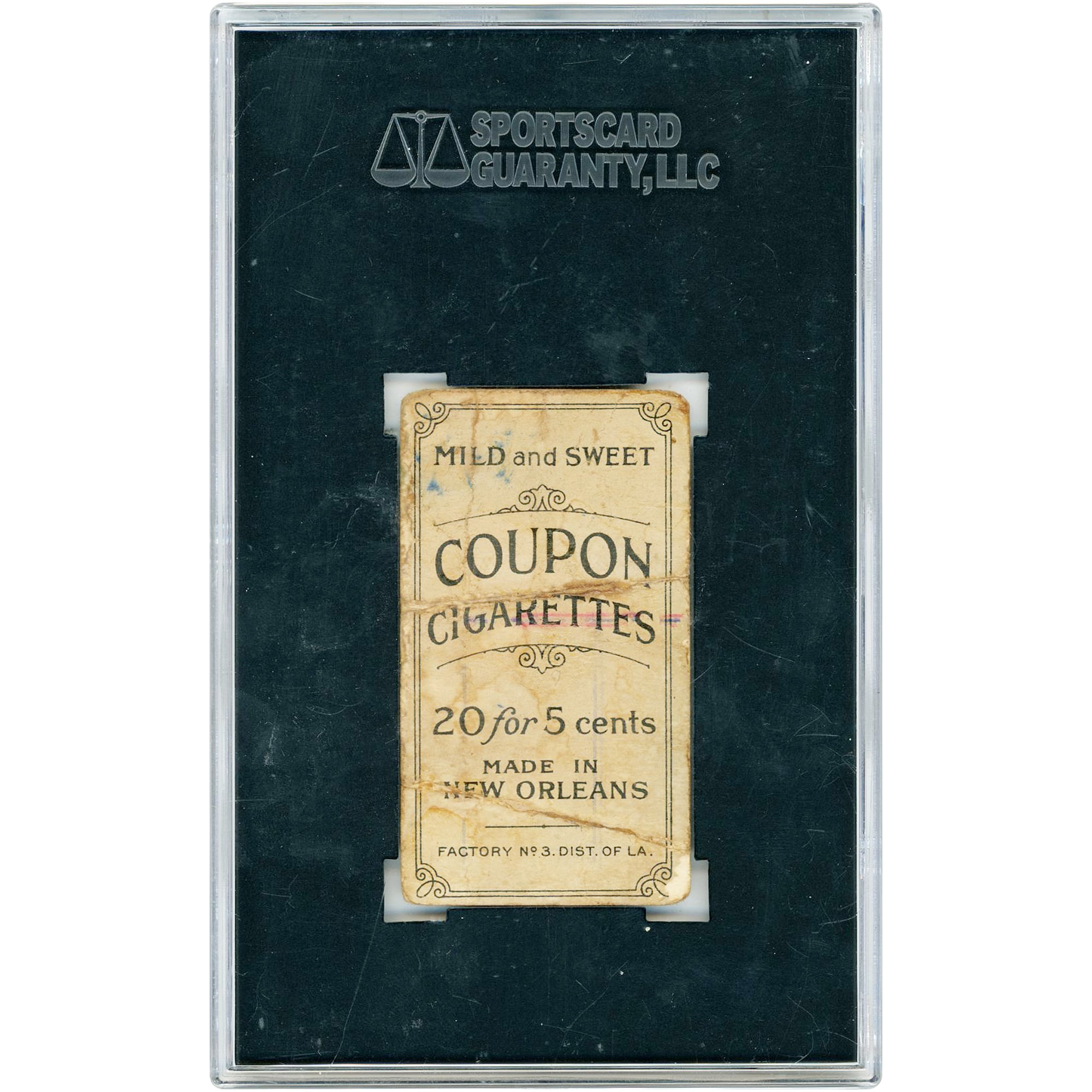 Ty Cobb Detroit Tigers 1914 Coupon Cigarettes T213 Bat Off Shoulder #NNO SGC Authenticated 1 Card