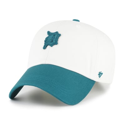 Detroit Tigers '47 Unisex Contemporary Tonal Clean Up Adjustable Hat - White/Teal