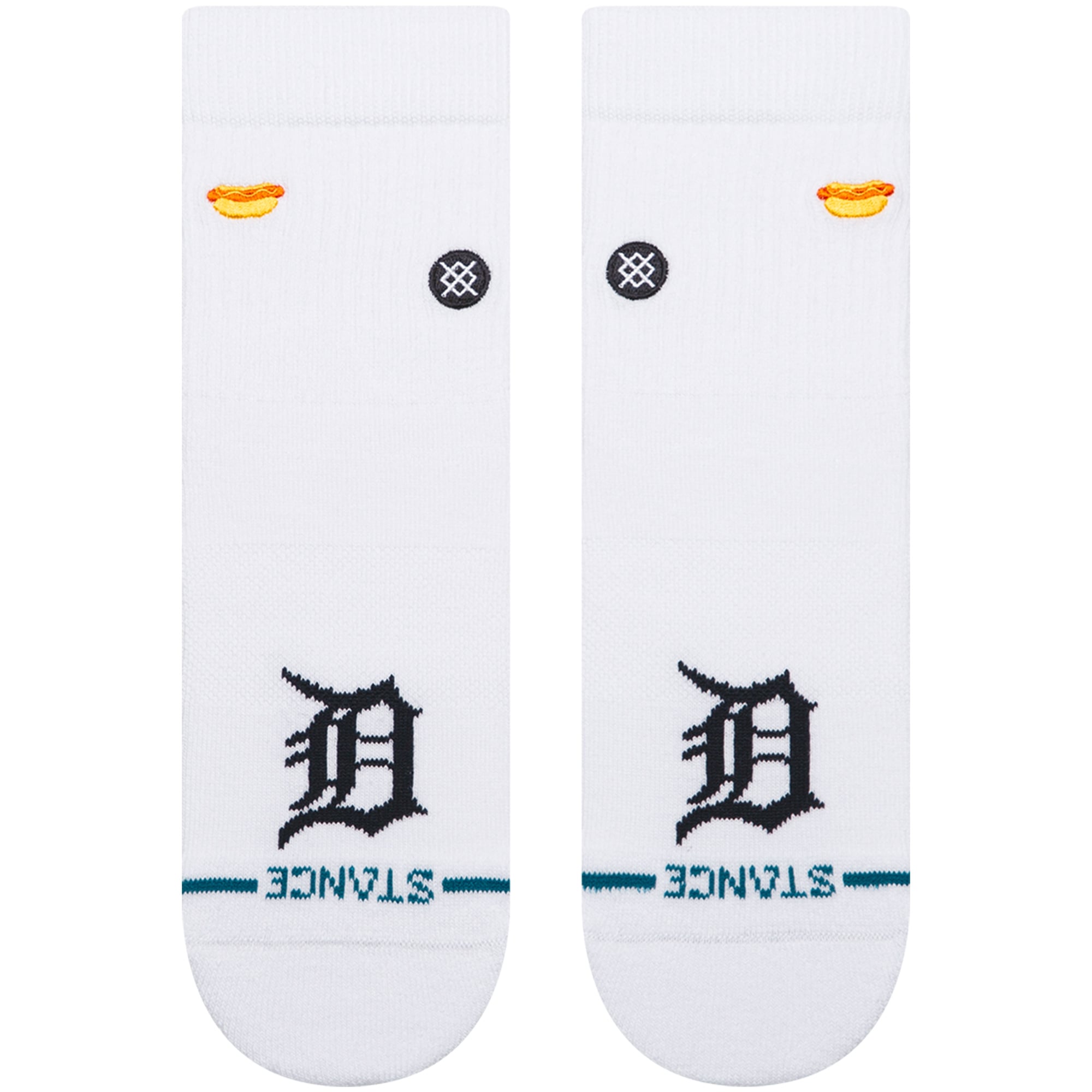 Unisex Stance White Detroit Tigers Hot Dog Quarter Socks