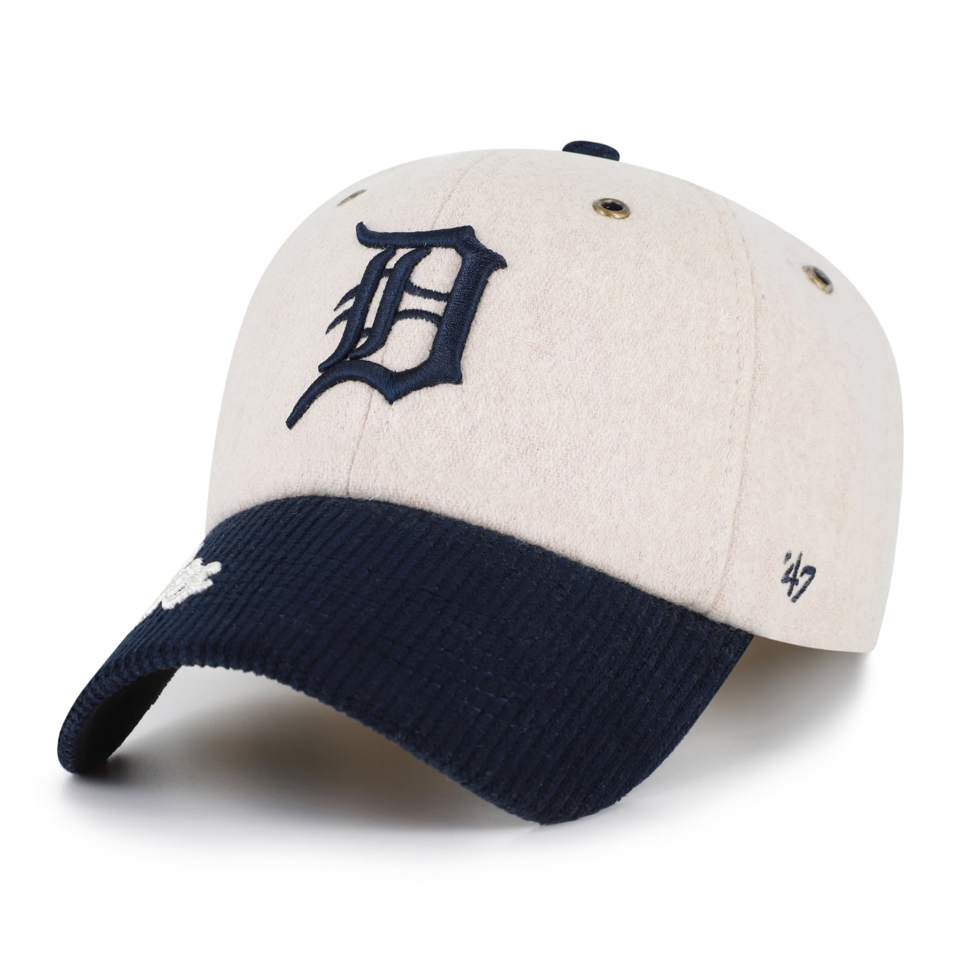 Casquette ajustable Detroit Tigers « 47 » naturelle/marine avec inscription Rope Script Clean Up pour femme