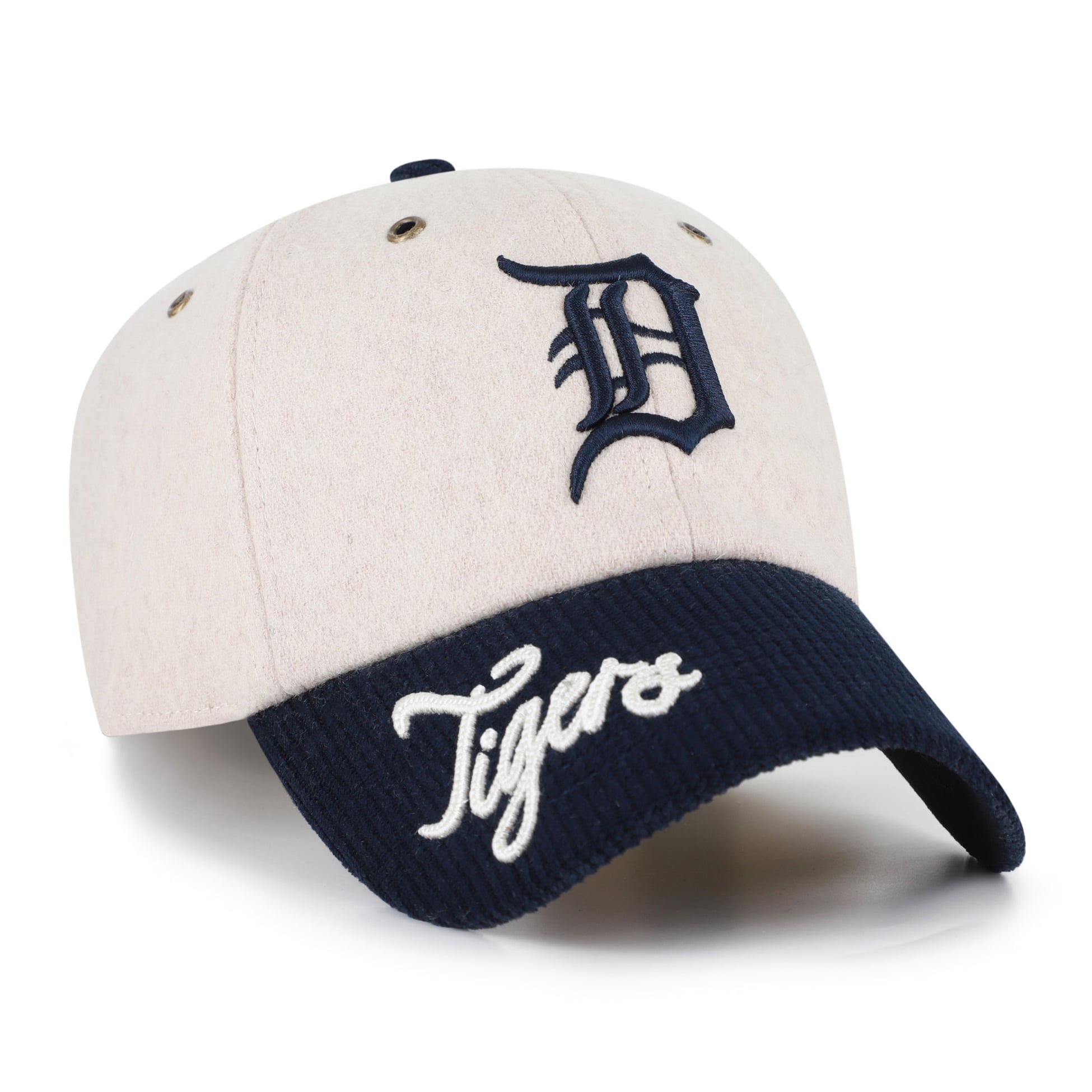 Casquette ajustable Detroit Tigers « 47 » naturelle/marine avec inscription Rope Script Clean Up pour femme