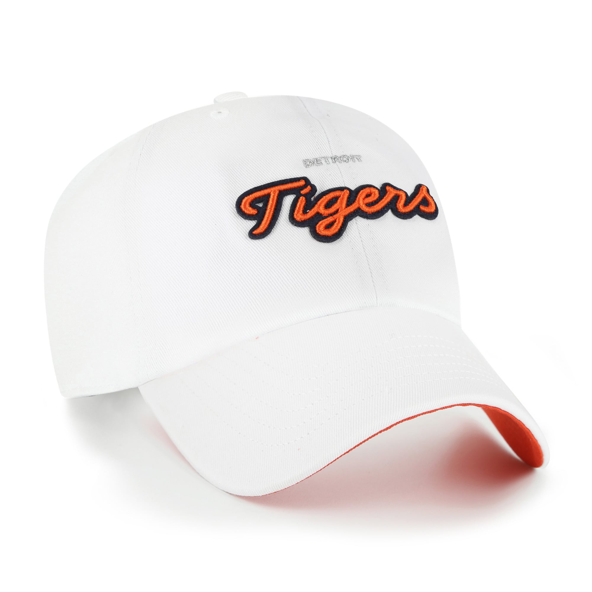 Women's '47 White Detroit Tigers Trendy Script Clean Up Adjustable Hat