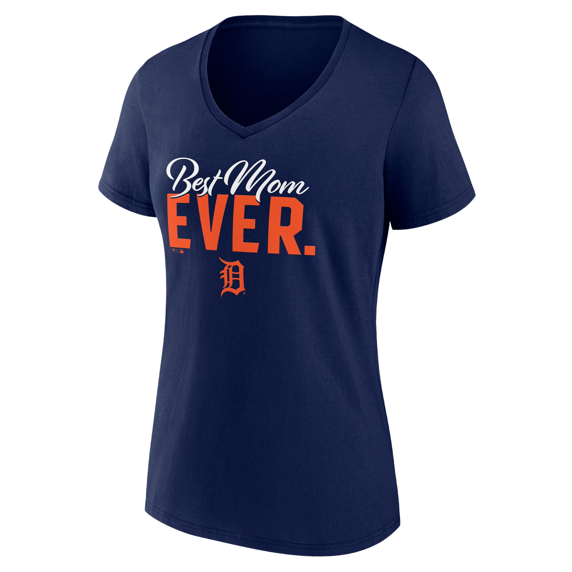 T-shirt à col en V Fanatics Navy Detroit Tigers pour femmes
