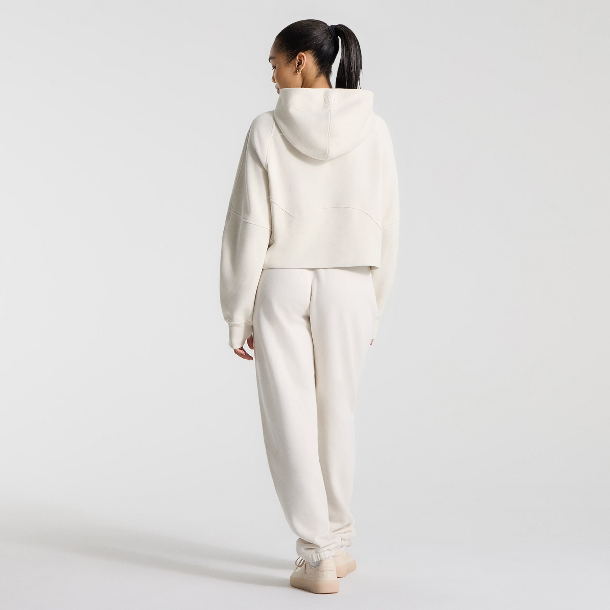 Sweat à capuche oversize demi-zip lululemon crème Detroit Tigers Scuba pour femme