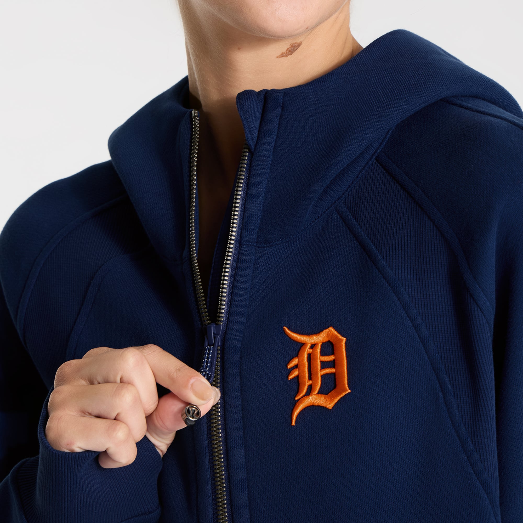 Sweat à capuche zippé oversize mi-long Midnight Shadow Detroit Tigers de lululemon pour femme