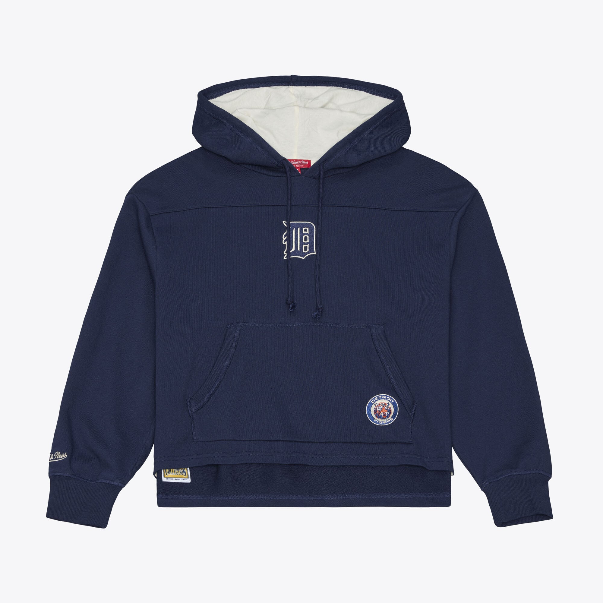 Sweat à capuche Mitchell & Ness bleu marine Detroit Tigers Cooperstown Collection Retro Roots pour femme