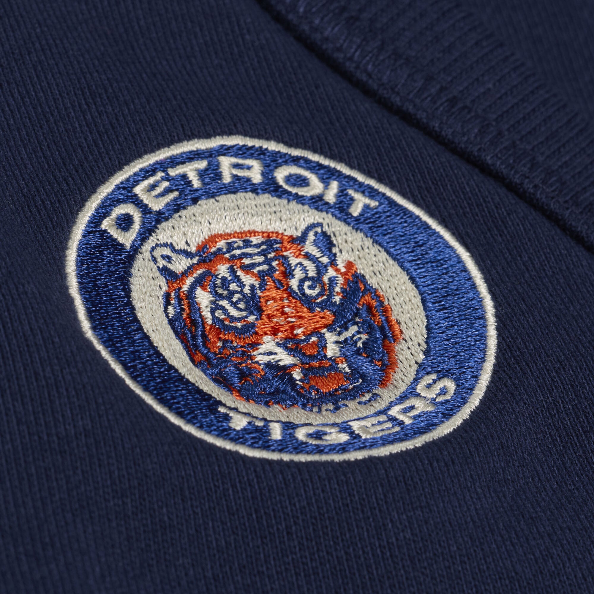 Sweat à capuche Mitchell & Ness bleu marine Detroit Tigers Cooperstown Collection Retro Roots pour femme