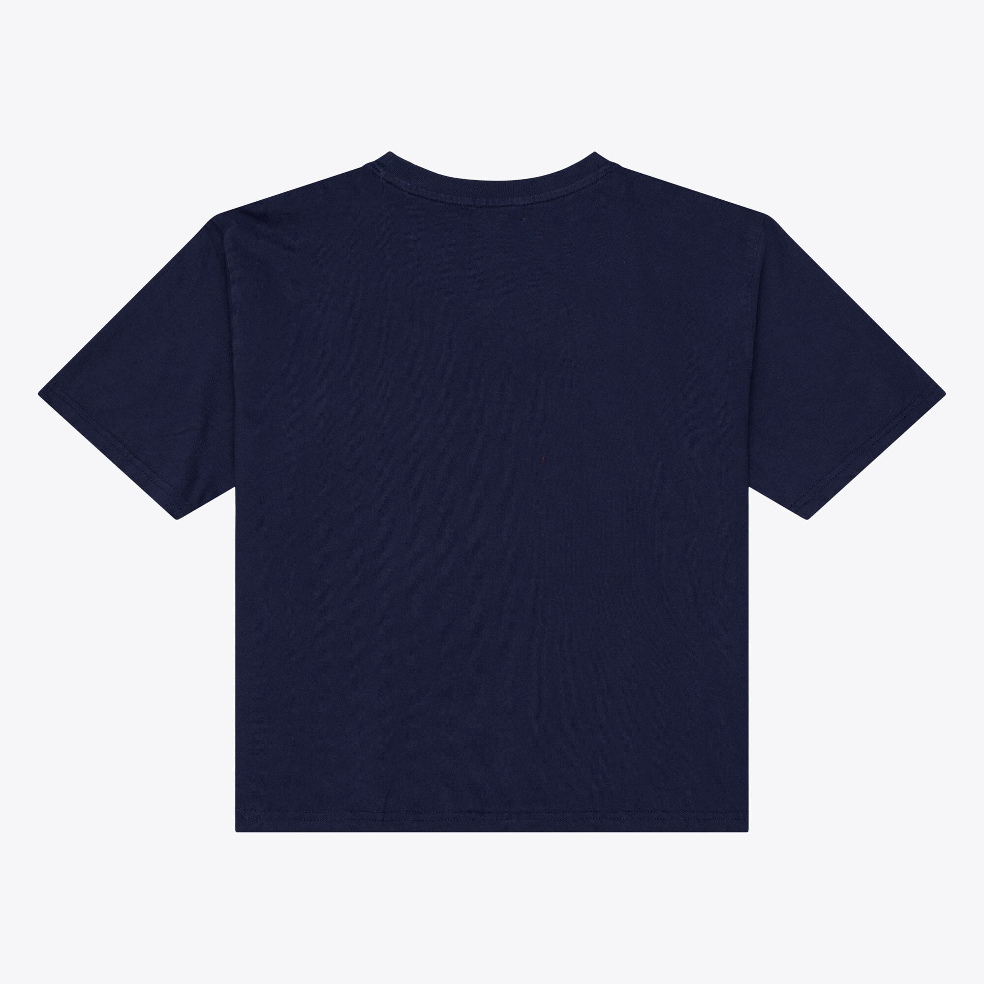 Women's Mitchell & Ness Navy Detroit Tigers Core Essentials Boxy Crop T-Shirt