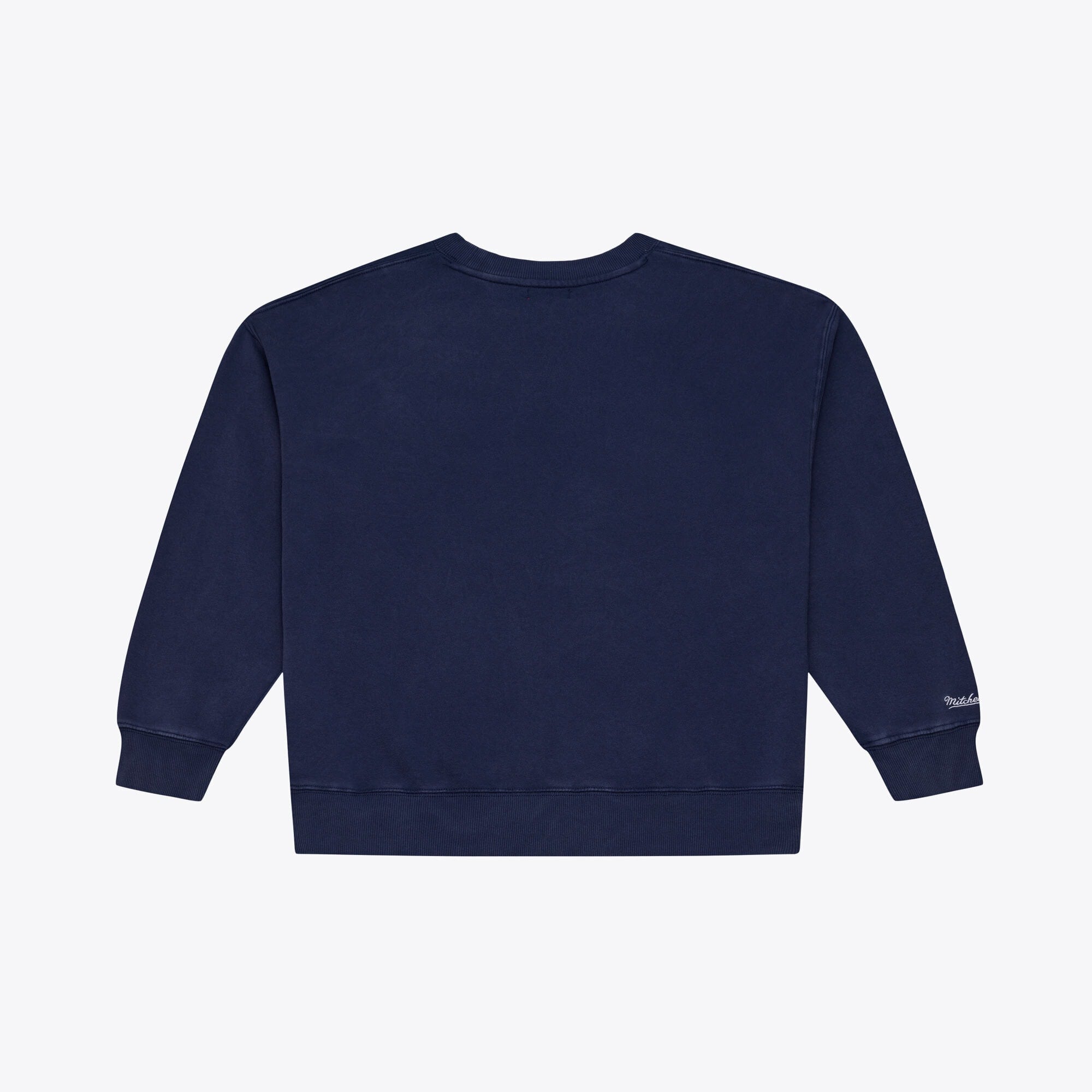 Women's Mitchell & Ness Navy Detroit Tigers Core Essentials Micro Logo Fleece Sweatshirt