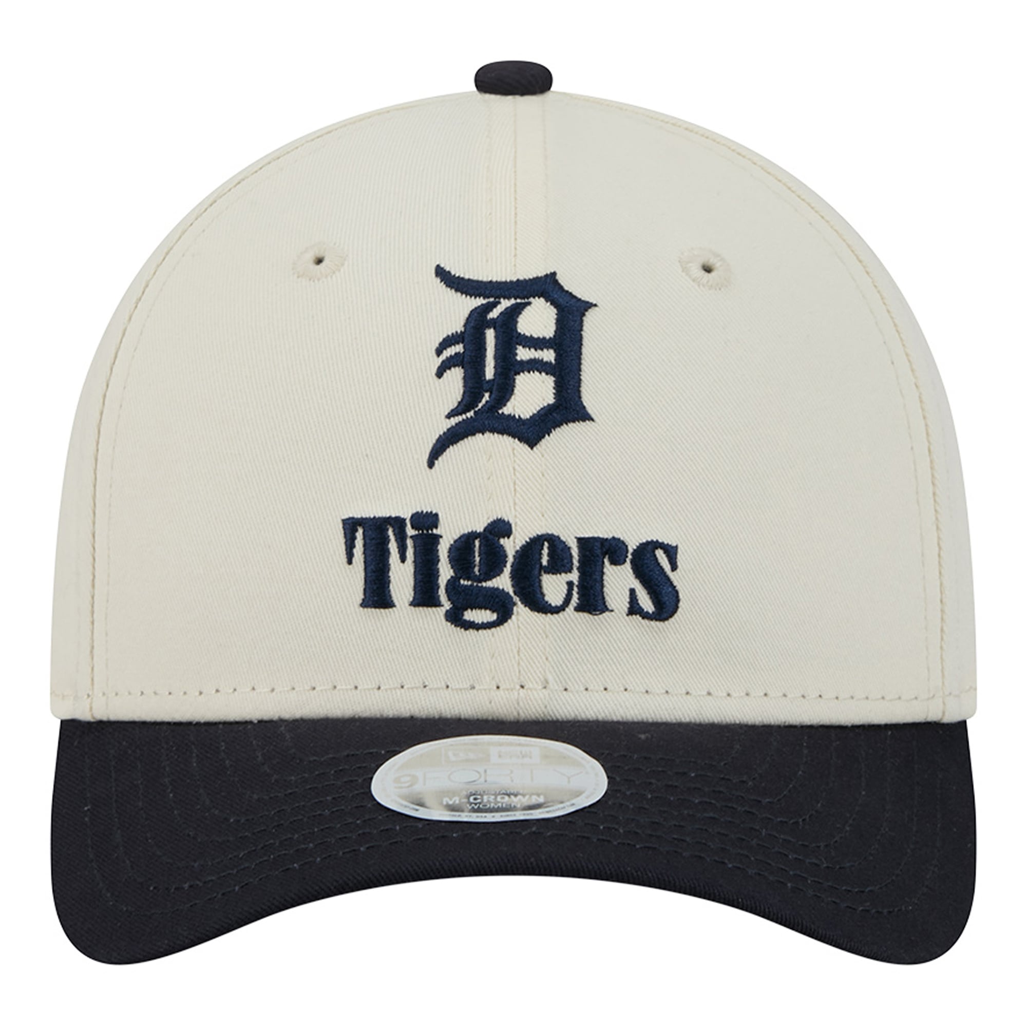 Women's New Era Cream/Navy Detroit Tigers Primary 9FORTY M-Crown Adjustable Hat