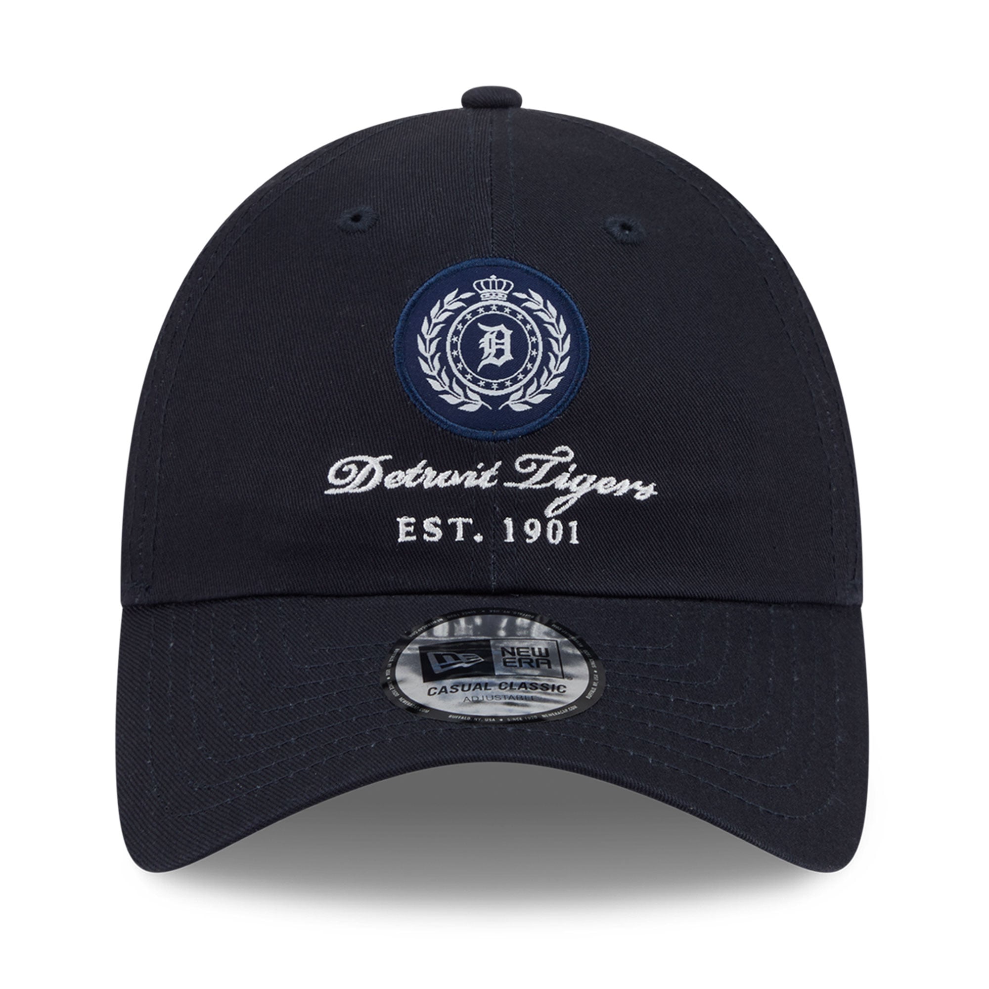 Women's New Era Navy Detroit Tigers Script Patch Casual Classic Adjustable Hat